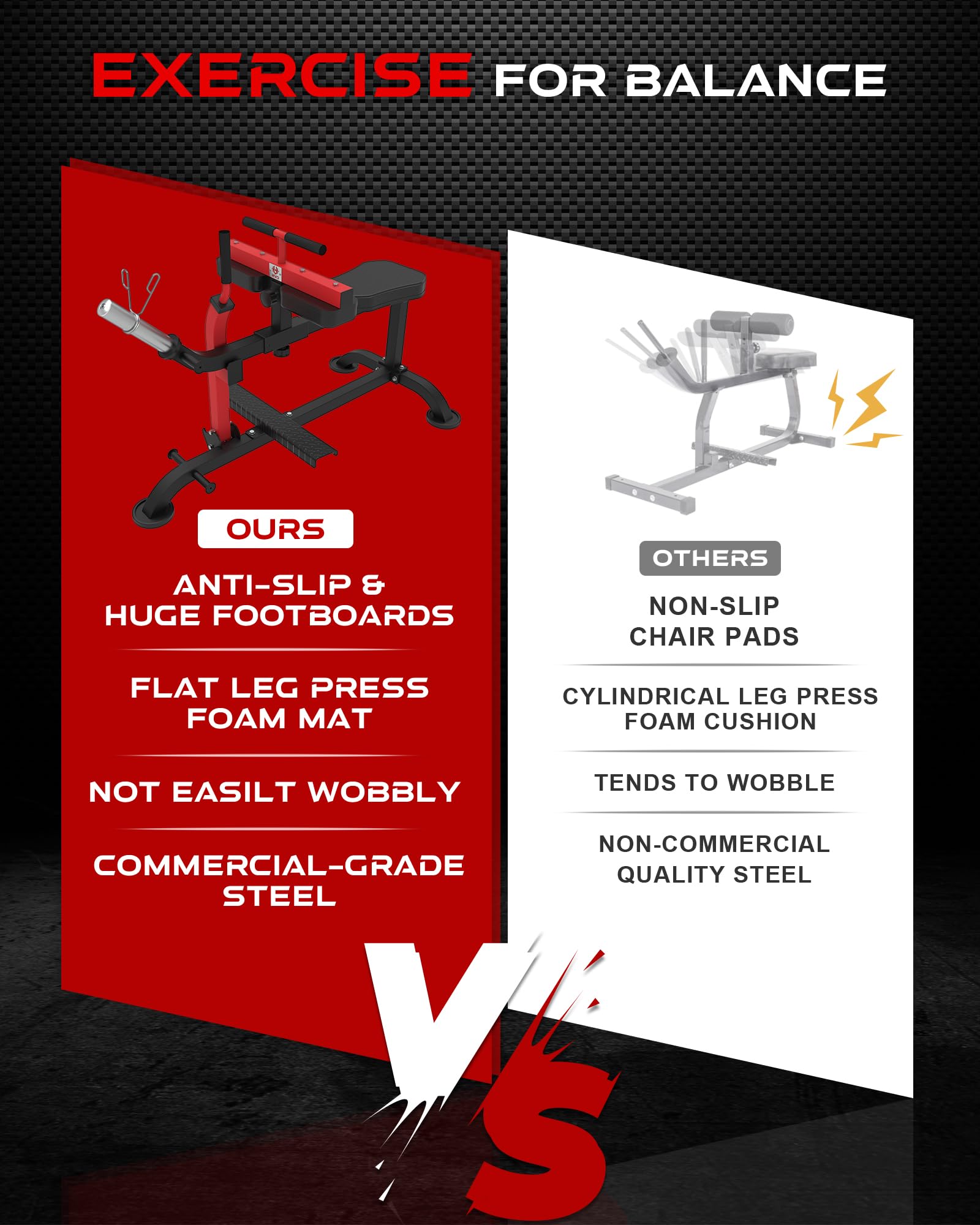 HVO Seated Calf Raise Machine for Home Gym - Professional Calf Exercise Equipment for Strength Training & Muscle Building - Perfect for Home Workouts & Commercial Gyms