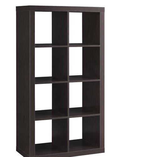 Better Homes and Gardens 8-Cube Storage Organizer Shelf - Espresso Finish for Bedroom, Living Room & Office Organization
