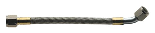 Fragola 375016 Brake Hose Assembly - #6 Straight x 45° Aluminum Nut (16 Inch) - High Performance Brake Line for Cars, Trucks & Racing Vehicles | Perfect for Automotive Repair & Upgrades