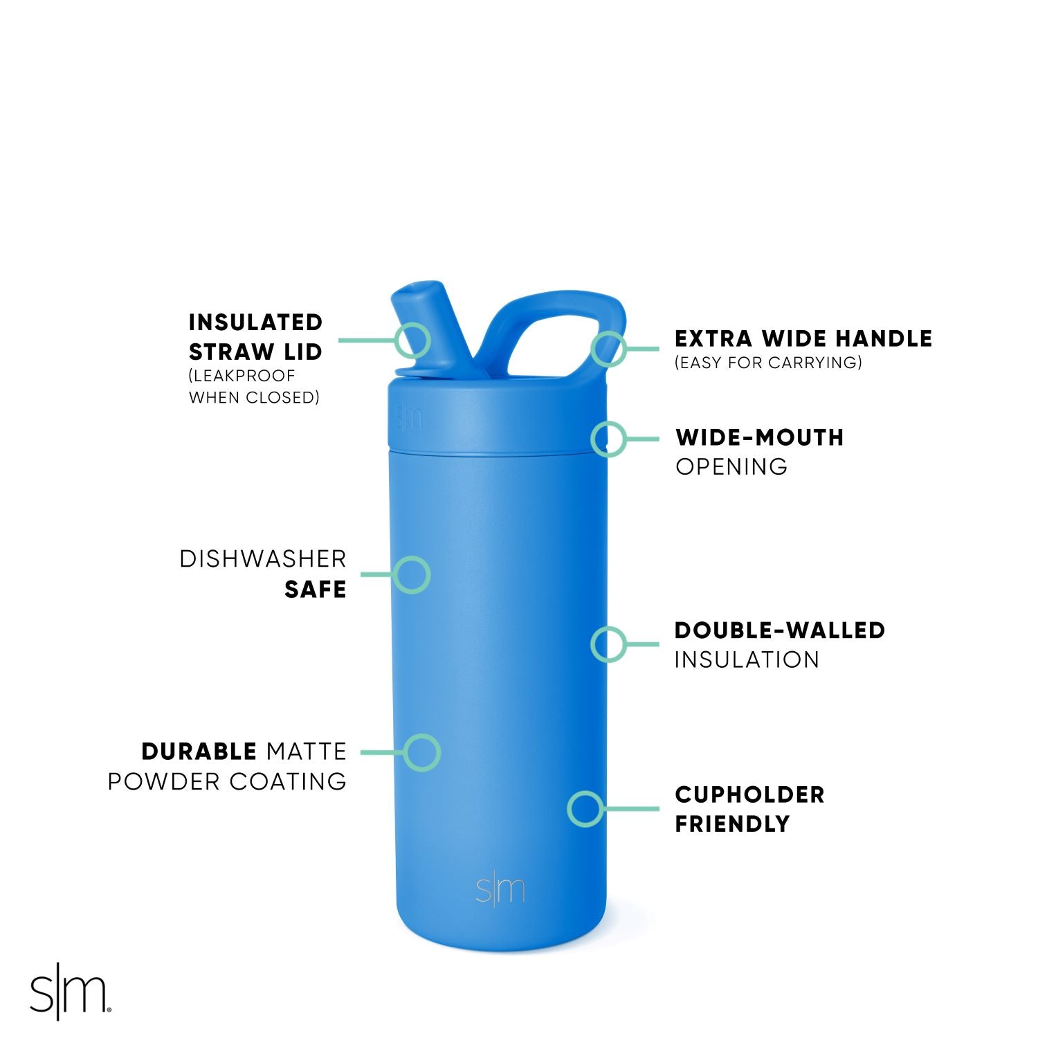 Manual Straw Lid Glass Cup - Reusable & Eco-Friendly Drinking Cup for Home, Office, Travel & Outdoor Activities
