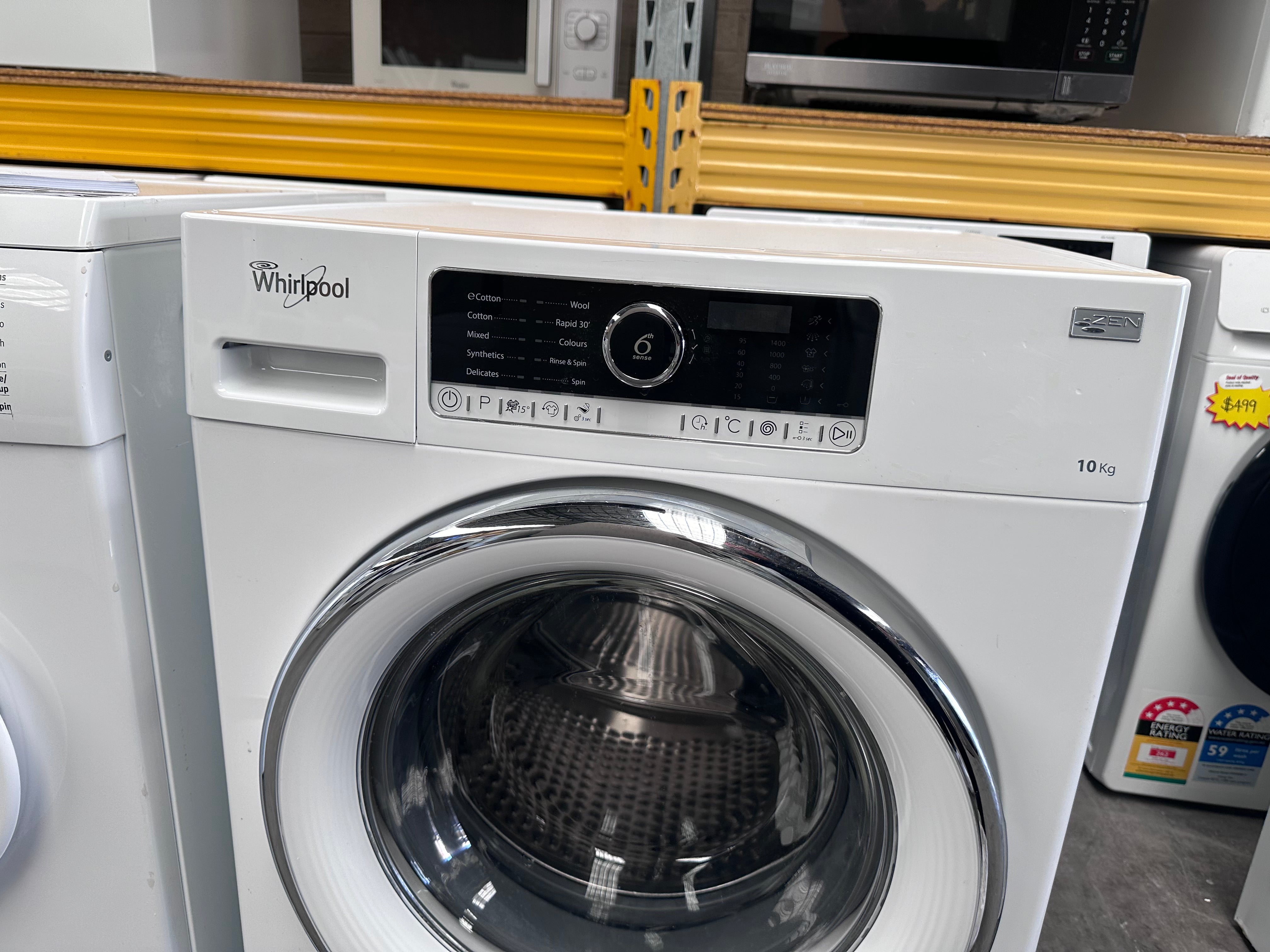 Whirlpool 10kg Front Load Washing Machine - Certified Refurbished | Made in Italy | Perfect for Apartments & Small Laundry Rooms
