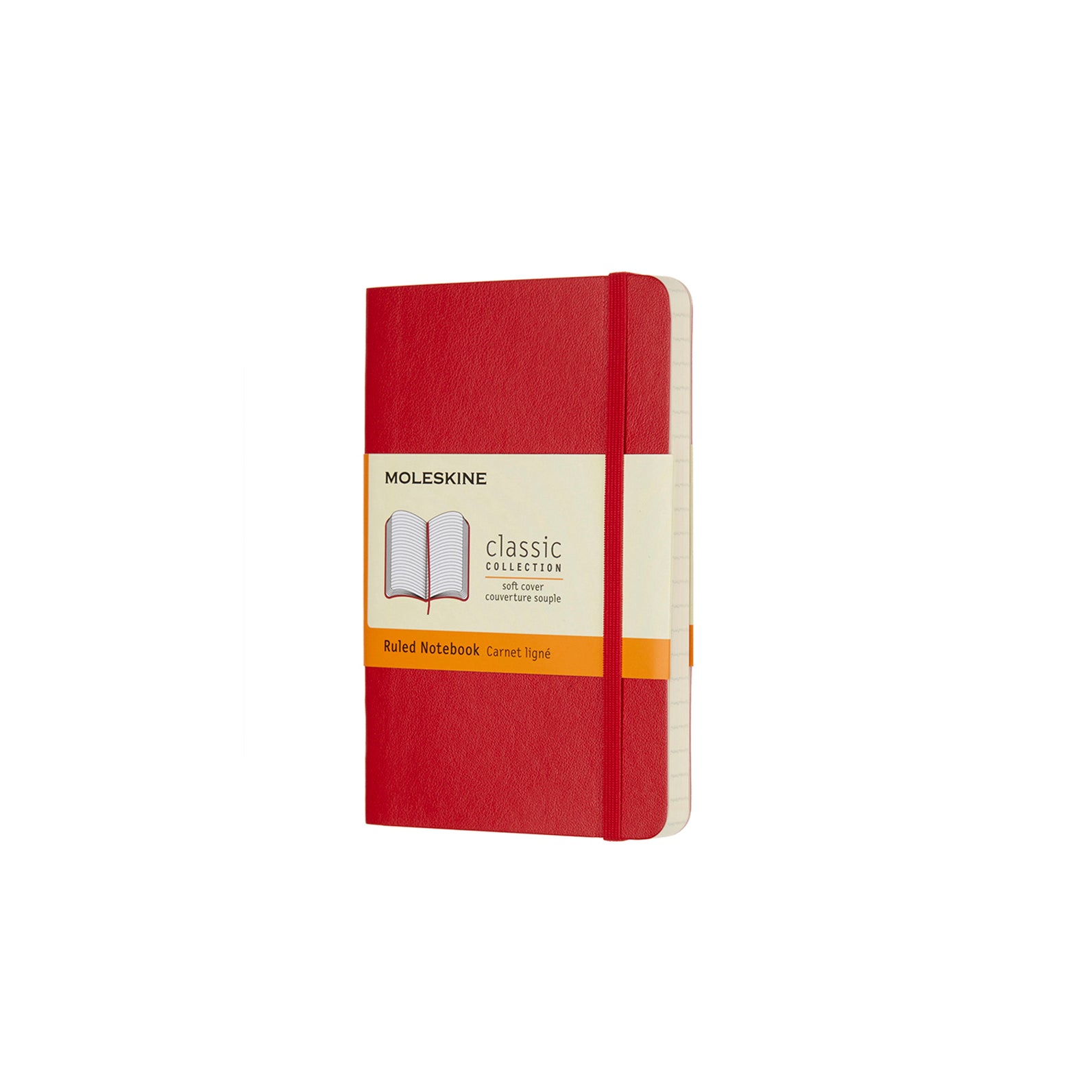 Classic Soft Cover Pocket Notebook - Ruled Pages, Scarlet Red - Perfect for Journaling, Note Taking & Daily Planning