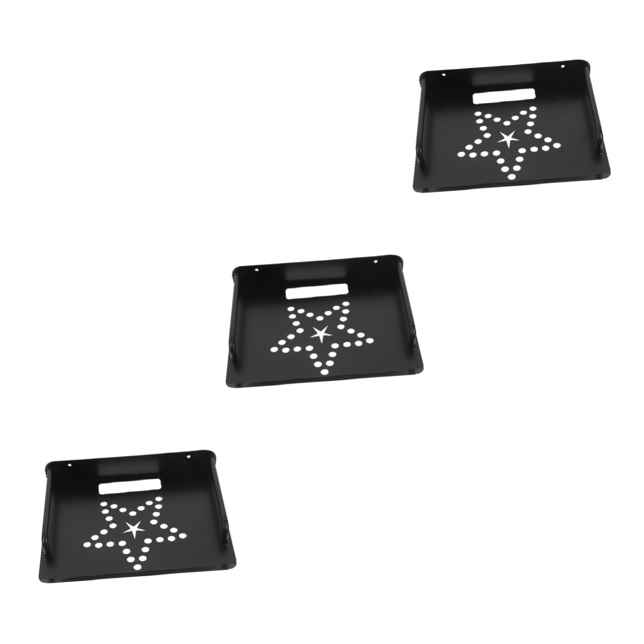 NUOBESTY 3-Pack Wall Mount Bracket Set for Router, Projector & Security Camera - Heavy Duty Metal Shelf Organizer for Home Office Network Setup & Entertainment System Installation