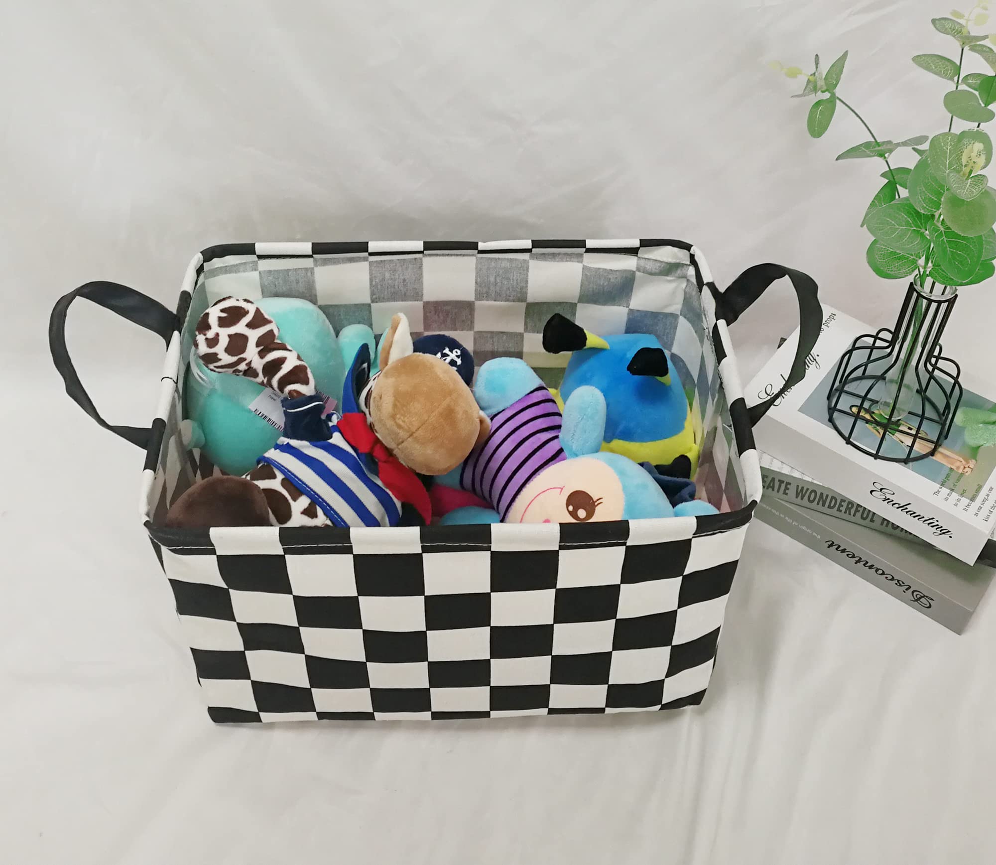 Collapsible Rectangular Storage Basket - Waterproof Organizer Bin for Home, Dorm, Kitchen, Office & Closet | Foldable Toy Box & Shelf Organizer | Perfect for Pet Supplies, Gift Baskets & Space Saving Storage Solutions