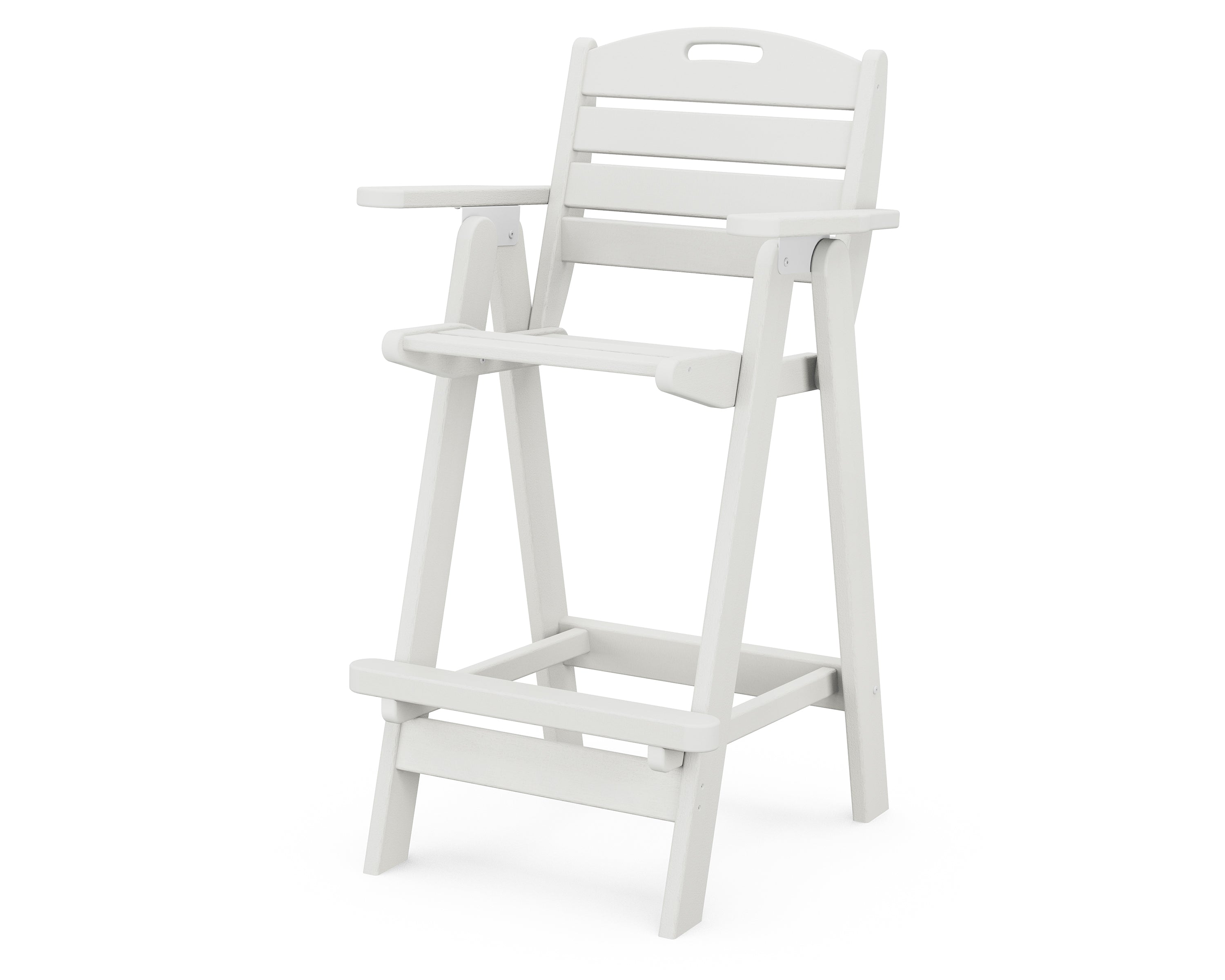 POLYWOOD Nautical Bar Chair - Waterproof & Durable Outdoor Bar Stool for Patio, Poolside, or Deck - Perfect for Beach House, Backyard, and Coastal Decor