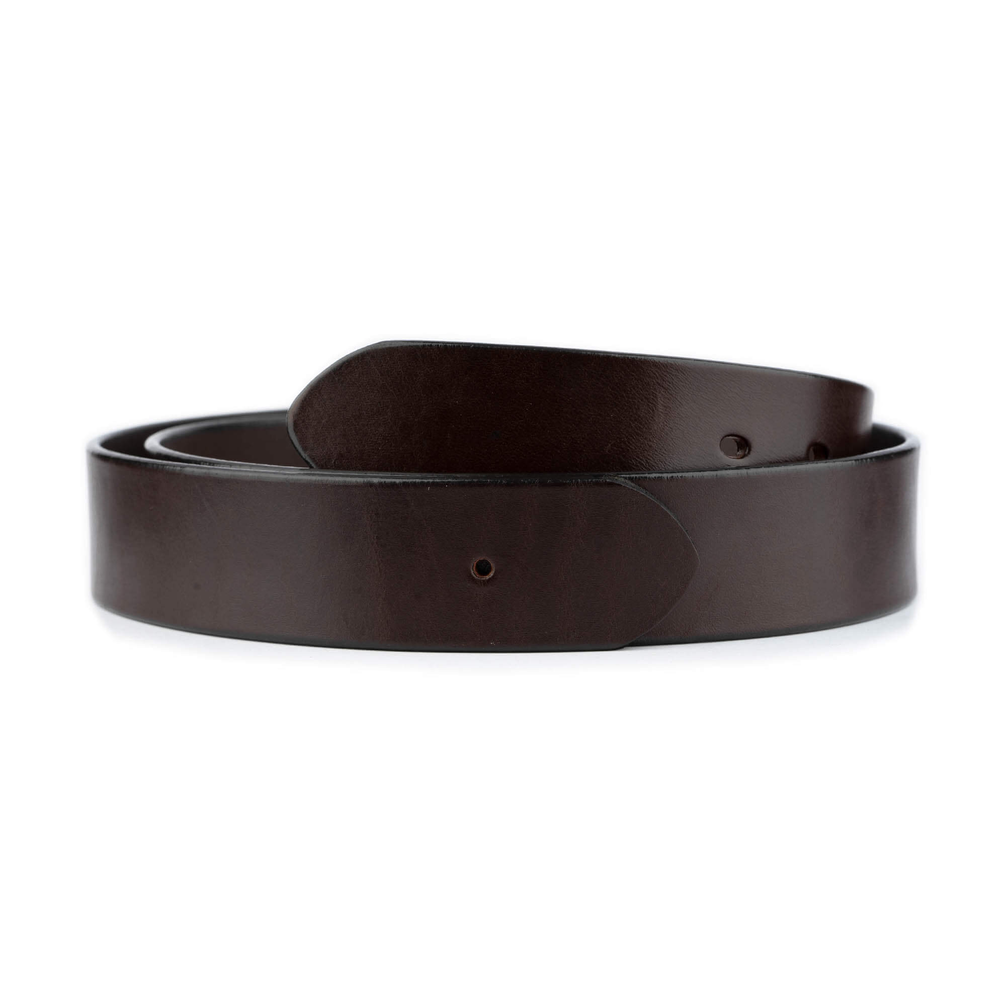 4.0 cm Genuine Brown Thick Leather Belt Strap Replacement for Dunhill Buckles - Premium Quality with Pre-Made Holes - Perfect for Business, Casual & Formal Wear