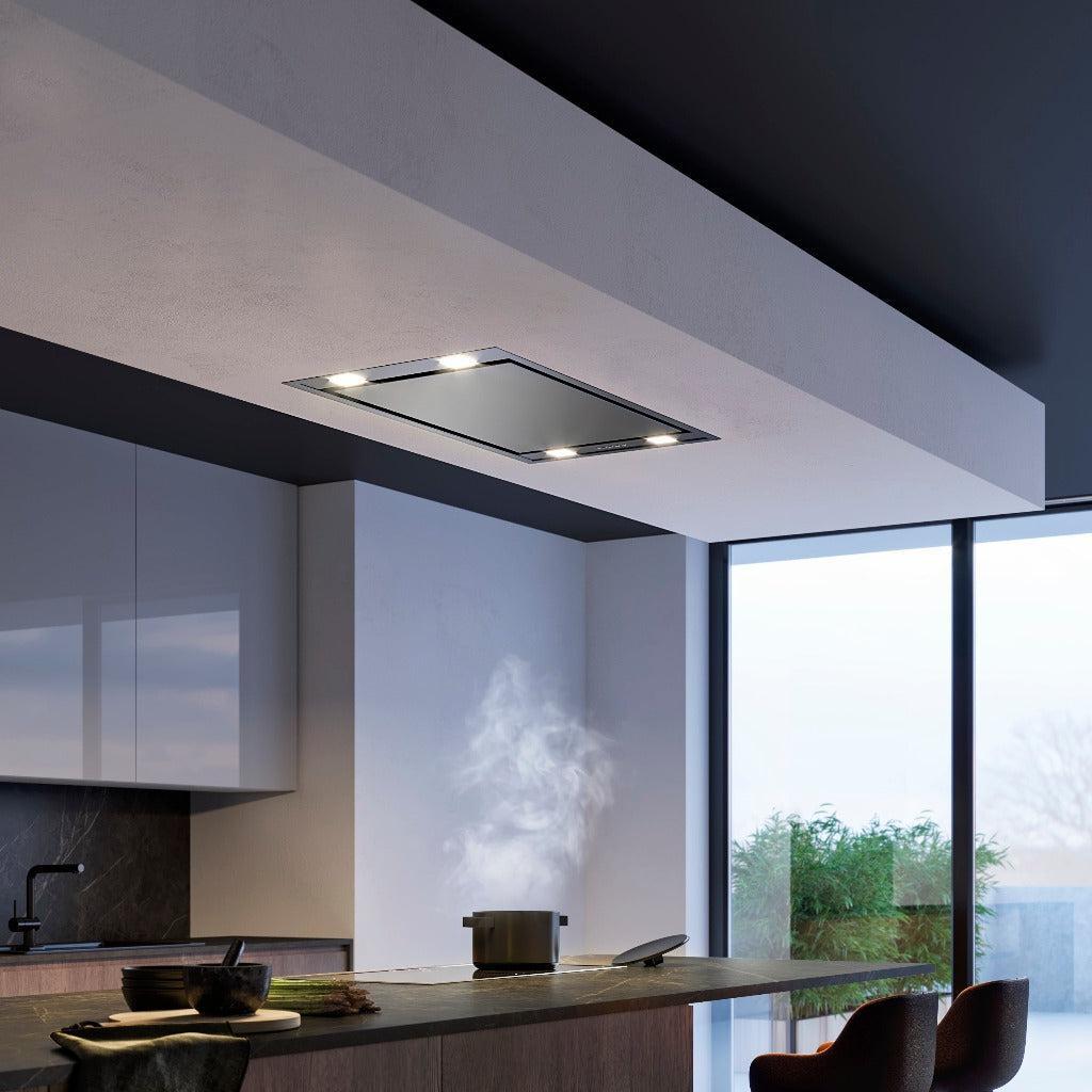 Falmec Stella 600 CFM Flush Mount Ceiling Range Hood - Powerful Kitchen Ventilation with Size Options (FDSTE) | Perfect for Modern Kitchens, Open Concept Homes & Smoke-Free Cooking
