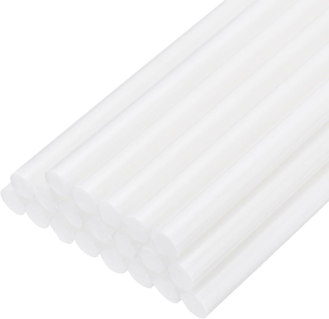 CLAPONE 20 Pcs Clear Hot Melt Glue Sticks for 20W Mini Glue Gun - No Stringing Adhesive for Arts, Crafts & DIY Projects - Perfect for Scrapbooking, Home Decor, School Projects & EVA Foam Bonding