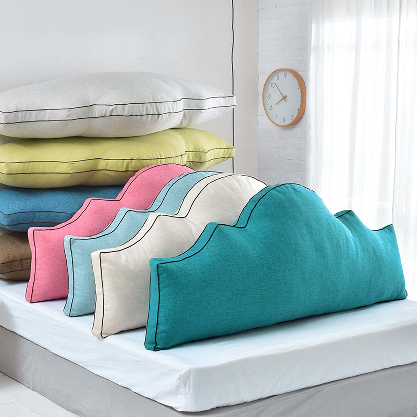 **Adjustable Bed Backrest Pillow with Removable Cover - Lumbar Support Cushion for Reading, Relaxing & Sleeping - Perfect for Daybeds, Bunk Beds & Headboard Support (Grey, Oversized)**    *(Ideal for: Cozy reading in bed, back pain relief, lounging, dorm rooms & guest beds)*