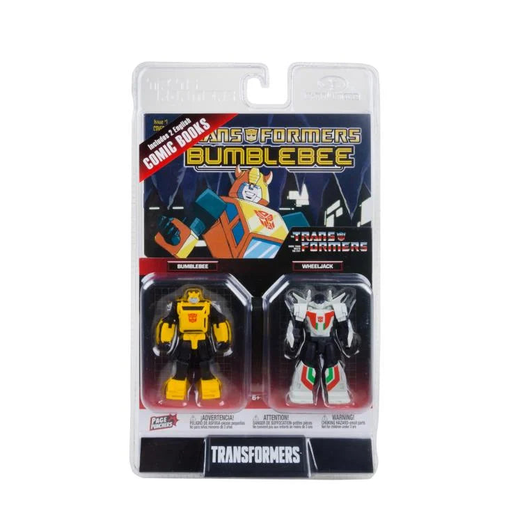Transformers Page Punchers Action Figures - Bumblebee & Wheeljack 2-Pack with Exclusive Comic Book | Collectible Robot Toys for Kids & Adults | Perfect for Display, Play & Comic Book Collections