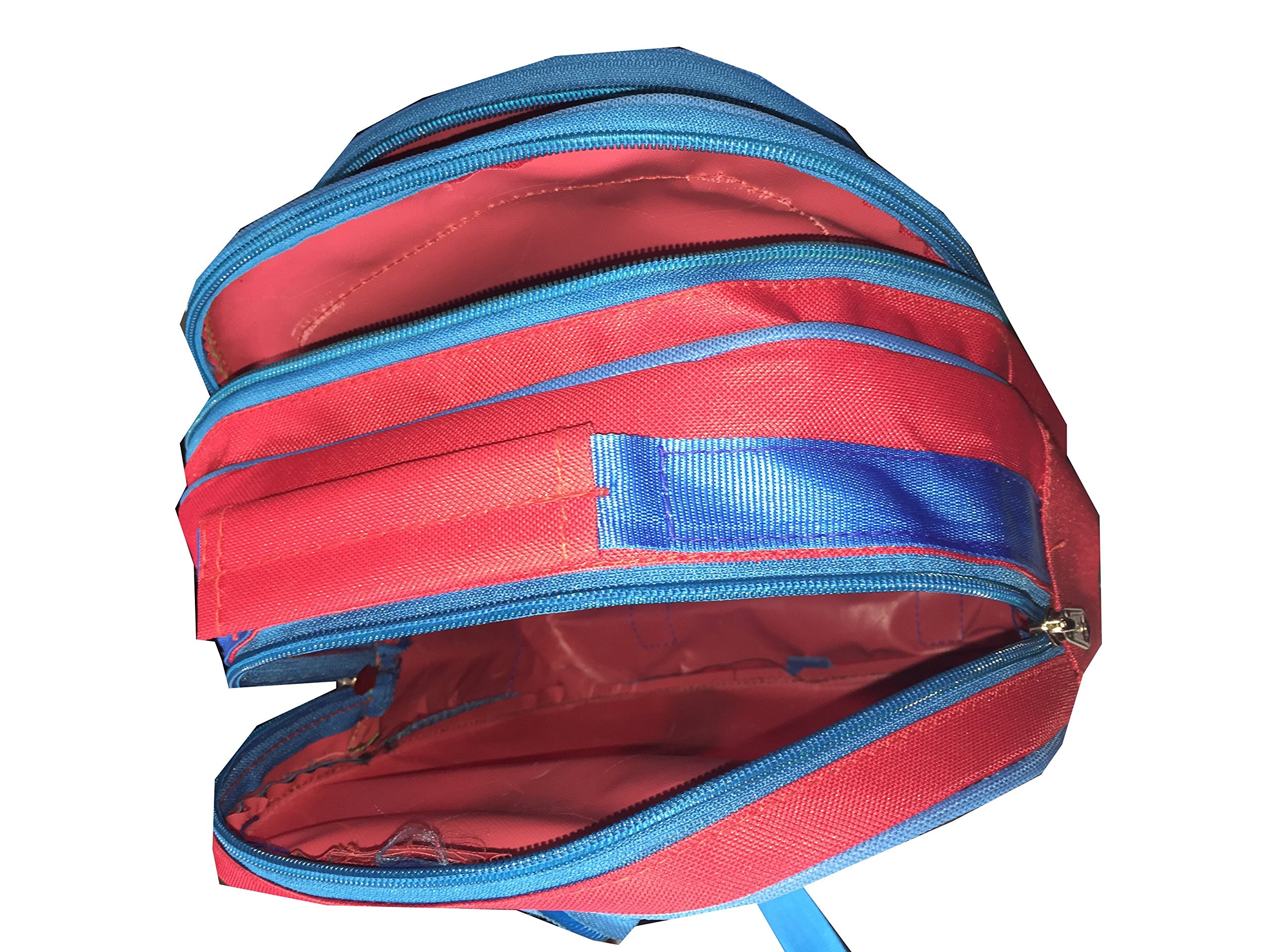 Apnav Waterproof Kids School Backpack with Red and Blue Design - Lightweight, Durable for School, Travel, and Outdoor Activities