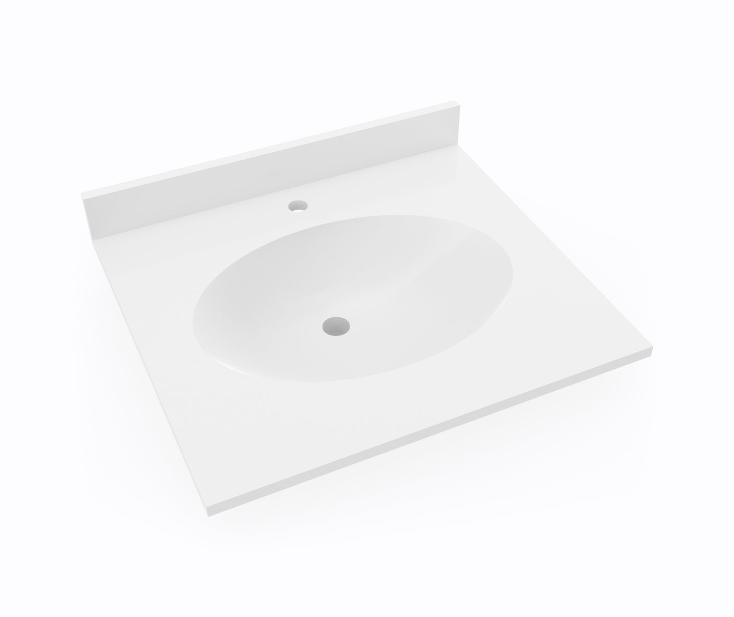 CH1B2225 Chesapeake 22 x 25 Inch Single Bowl Bathroom Vanity Top - Perfect for Modern Home & Apartment Renovations