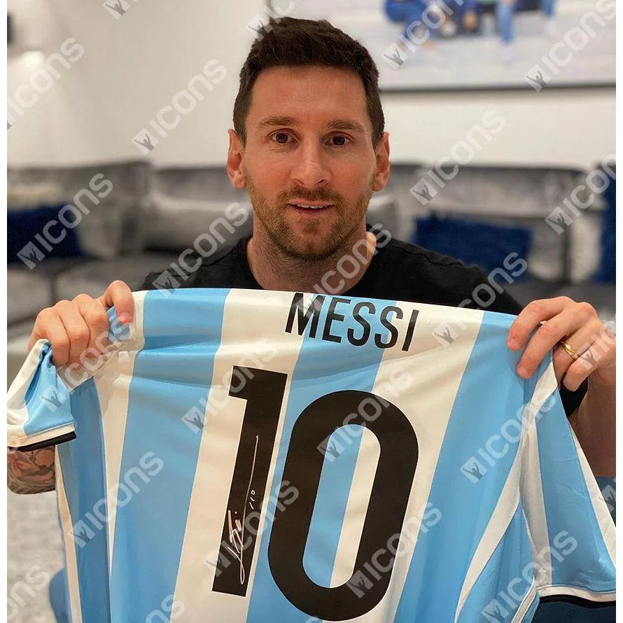 Lionel Messi Signed 2016 Argentina World Cup Home Jersey with JSA COA - Authentic Autographed Soccer Jersey for Collectors & Fans - Perfect for Display, Gifts, and Memorabilia Collections