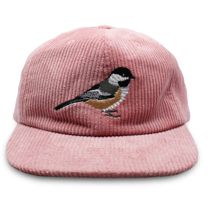 Bird Collective Chickadee Corduroy Hat - Women's Winter Beanie with Embroidery | Cozy & Stylish for Outdoor Activities, Hiking & Casual Wear