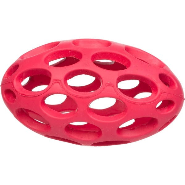JW Pet Hol-ee Football Rubber Dog Toy - Durable Chew Toy for Small & Large Dogs, Interactive Fetch & Tug-of-War Play - Perfect for Indoor & Outdoor Use