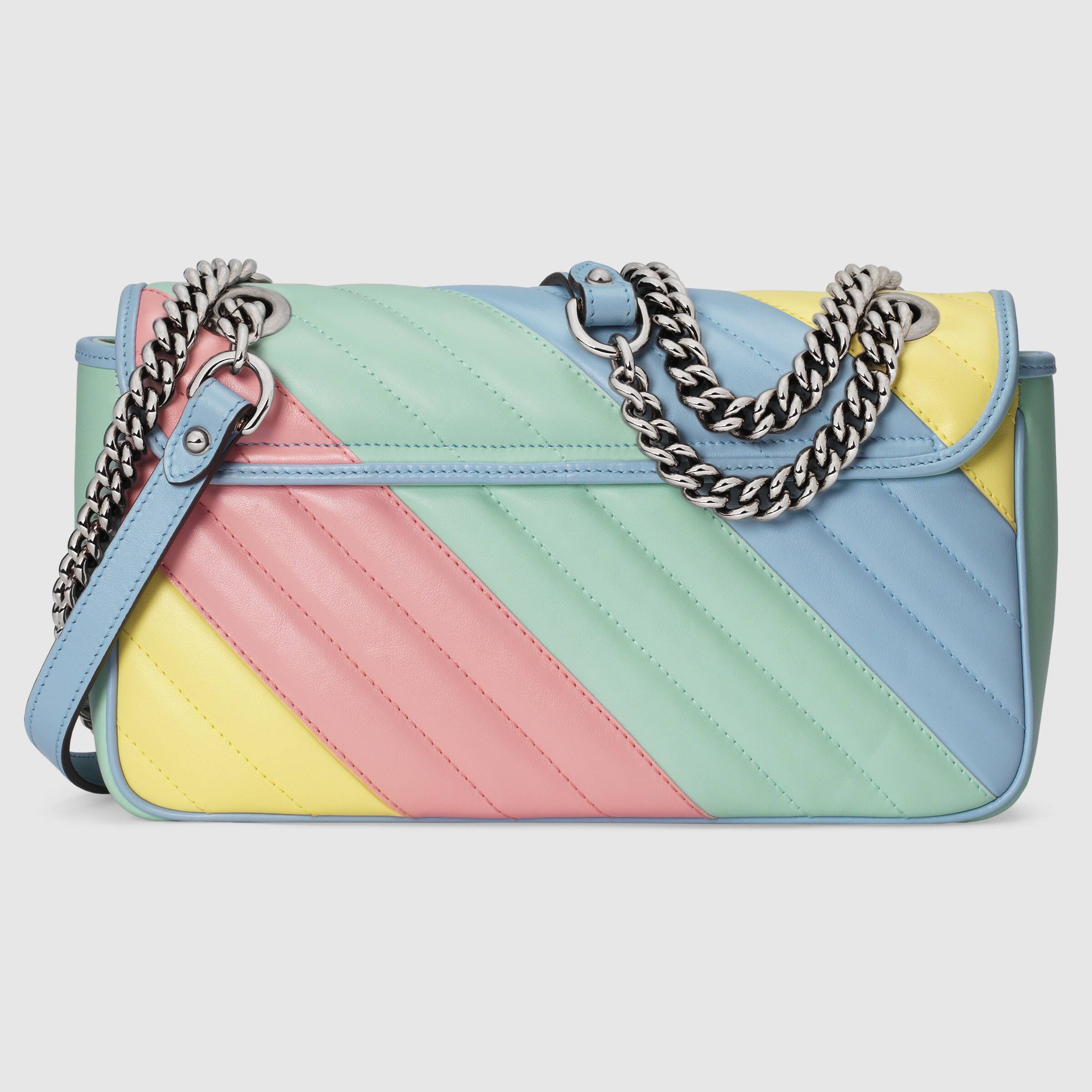 Gucci GG Marmont Small Shoulder Bag in Multicolored Pastel - Luxury Crossbody Purse for Women, Perfect for Date Night & Special Occasions