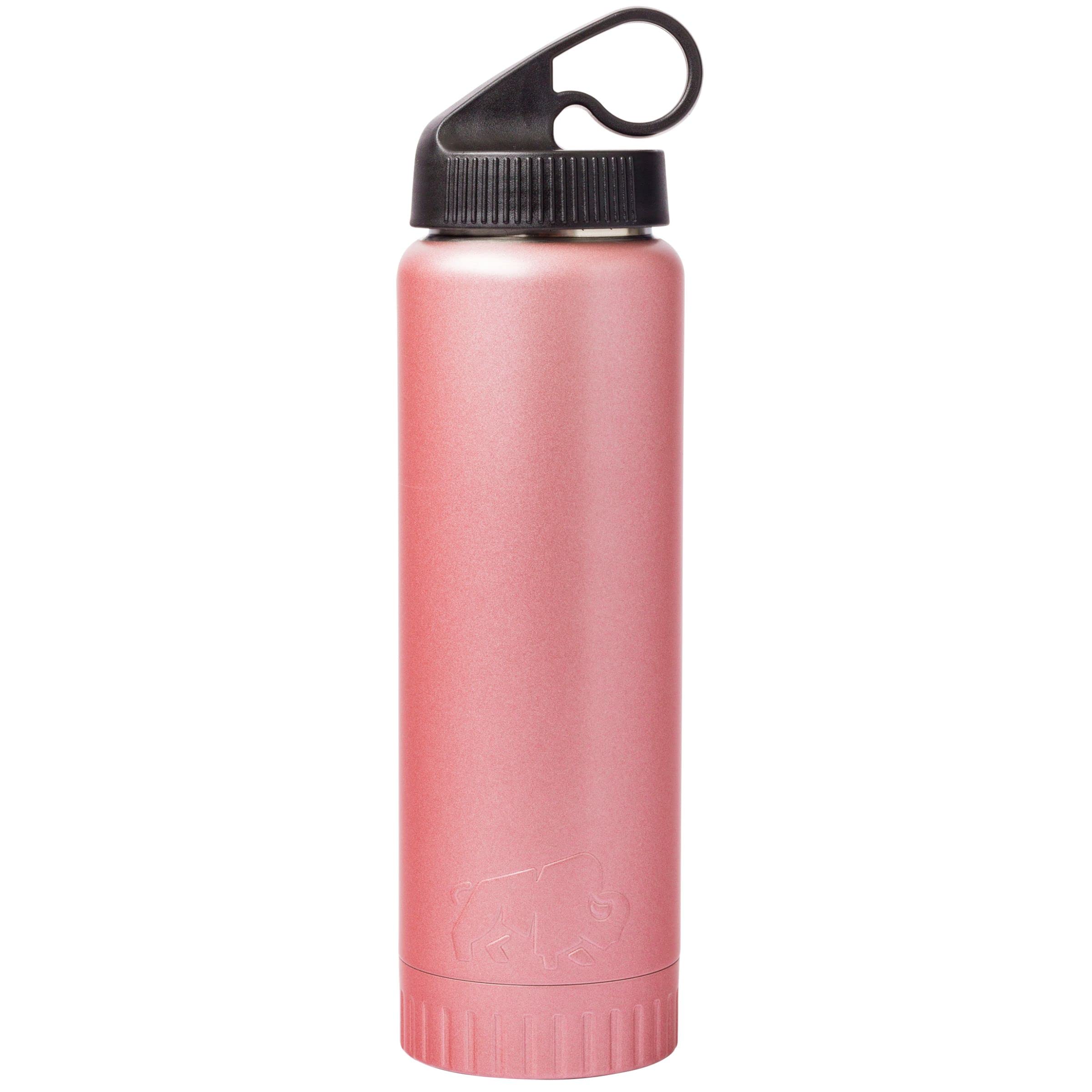 Premium 20oz Rose Gold Stainless Steel Water Bottle - Double Walled Vacuum Insulated, Leak Proof & Sweat Free - Ideal for Gym, Hiking, Office & Outdoor Activities