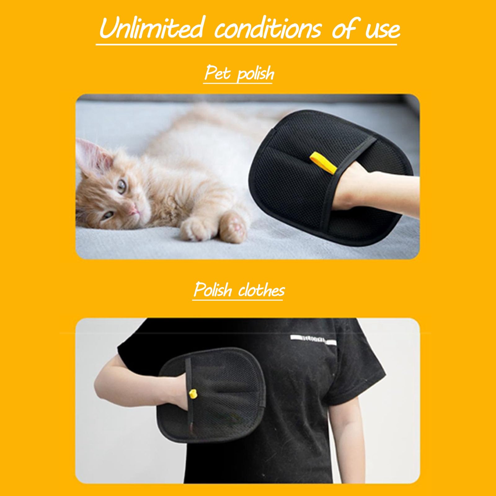 Double-Sided Pet Grooming Gloves for Dogs & Cats - Bathing & Shedding Control