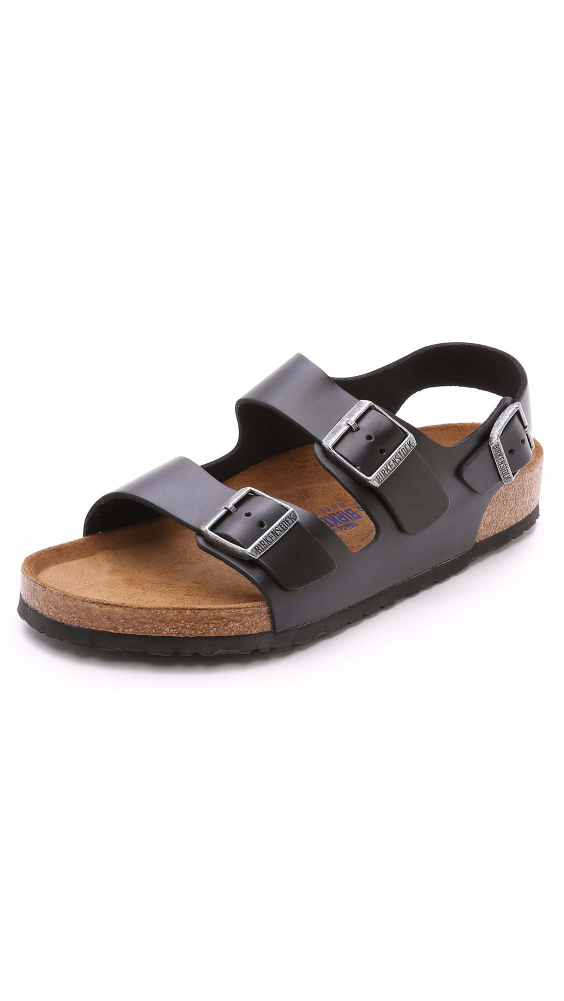 Birkenstock Men's Amalfi Leather Soft Footbed Milano Sandals - Comfortable & Stylish Leather Sandals for Men | Perfect for Casual Wear, Beach & Summer Outfits