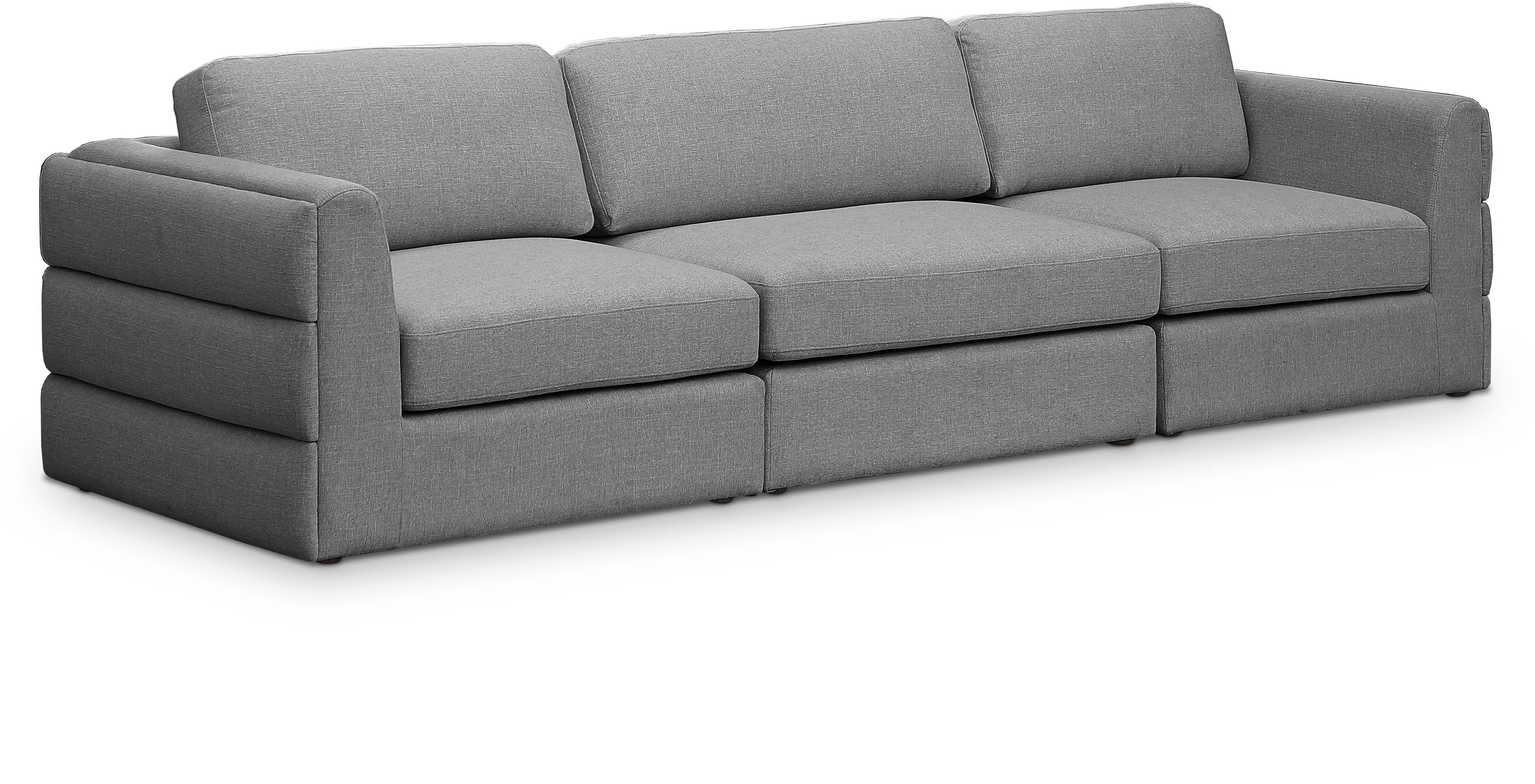 Beckham Durable Linen Textured Fabric Modular Sofa - Modern Sectional Couch for Living Room, Lounge & Home Office - Easy to Assemble Comfortable Sofa Set with Washable Covers