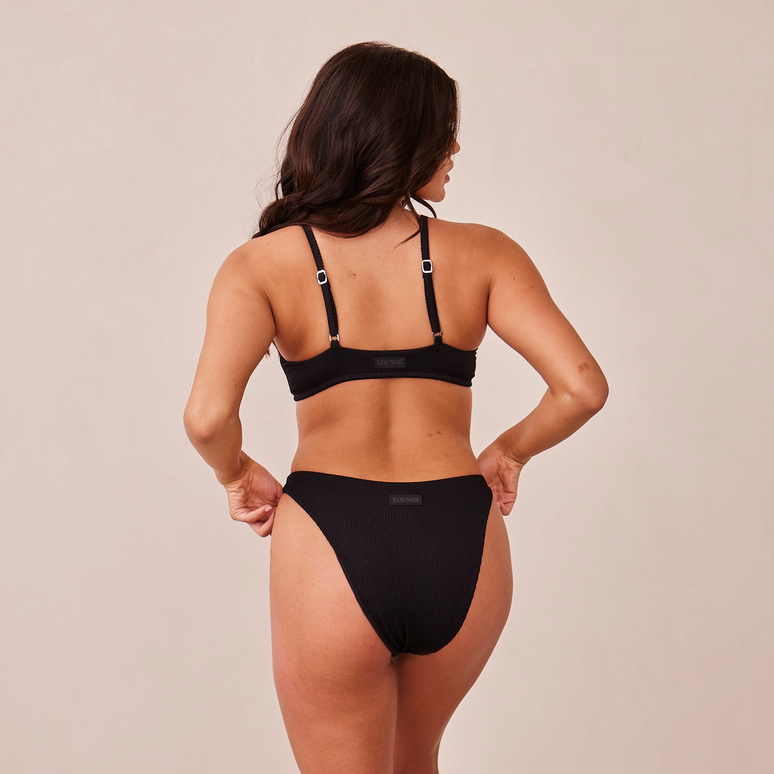 Seamless Ribbed Triangle Bralette - Black Lace Underwire Bra for Women | Comfortable & Sexy for Everyday Wear, Yoga, and Lounge