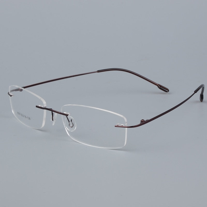 Bclear Titanium Alloy Rimless Eyeglasses for Men - Ultra Lightweight Frame Model SJ808 | Perfect for Office, Reading & Everyday Wear