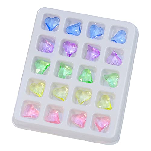 3D Crooked Peach Nail Charms - 20PCS Acrylic Nail Rhinestones in Two Sizes, Love Heart Peach Nail Decorations for DIY Manicure, Nail Art, and Salon Use - Perfect for Parties, Weddings, and Special Occasions