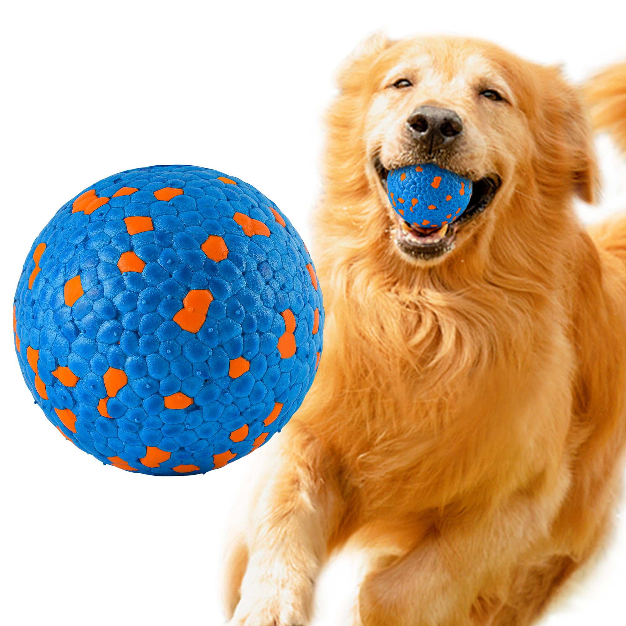 Farish High Bounce Dog Balls - Durable Chew Proof Tennis Balls for Aggressive Chewers & Large Dogs | Floating Water Fetch Toys for Pool, Lake & Beach Play | Indestructible Dog Toy for Outdoor & Indoor Fun (Pack of 1)