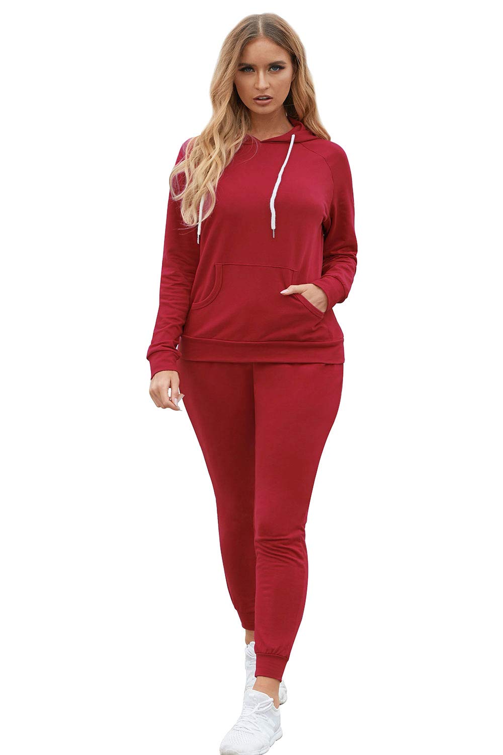 Selowin Women's Casual Sweatsuit Set - Pullover Hoodie & Jogger Pants for Comfort & Style | Perfect for Gym, Lounge & Outdoor Activities