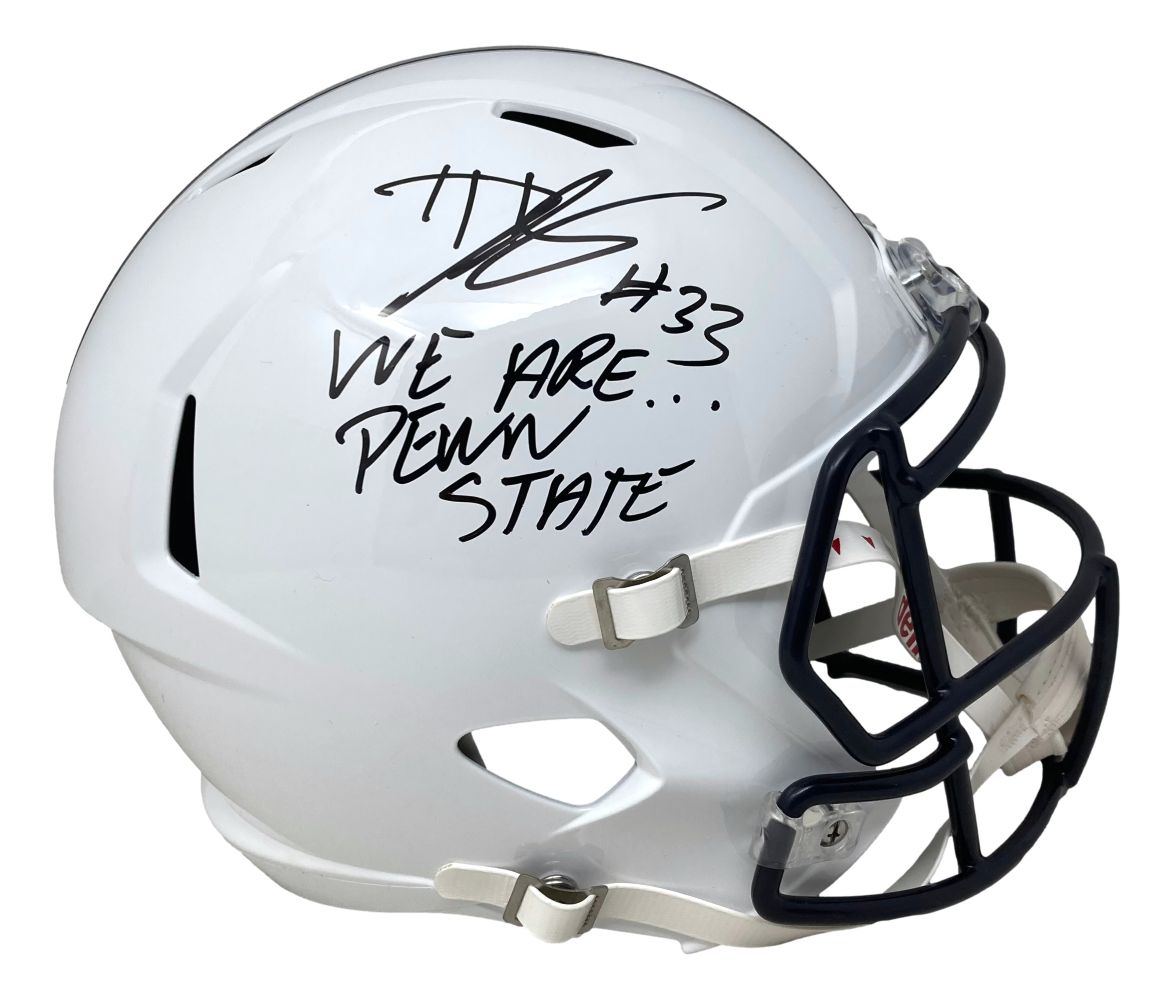 Dani Dennis Sutton Autographed Penn State Nittany Lions Full-Size Speed Replica Football Helmet with JSA Certification - Perfect for Collectors, Fans, and Sports Memorabilia Displays