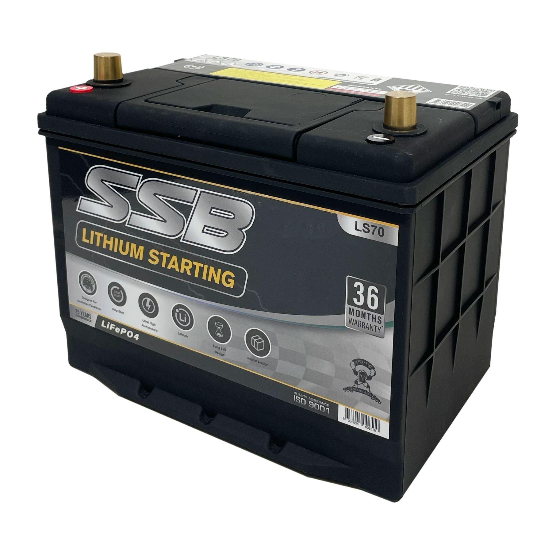SSB LS70 12V 60Ah 1400CCA Lithium Starting Battery for Cars, Trucks & Marine - High Performance Lithium Ion Starter Battery for Cold Weather & Heavy Duty Applications