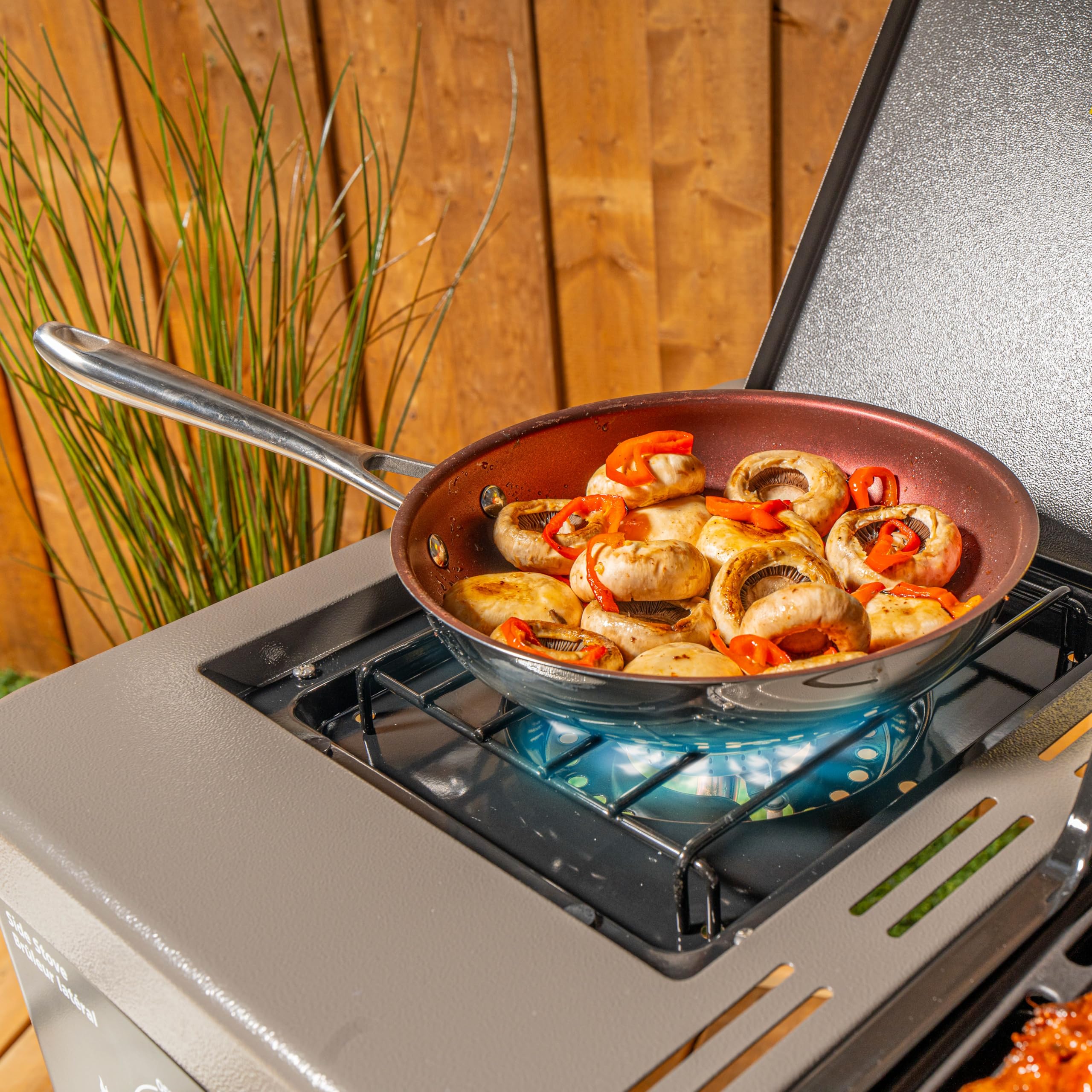**Coleman Revolution 3-Burner 45,000 BTU Portable Propane Gas Grill with Side Burner – 650 Sq. In. Cooking Surface, Flare-Free Grates & 4-Wheel Cart – Black/Gray – Ideal for Camping, Tailgating & Backyard BBQs**