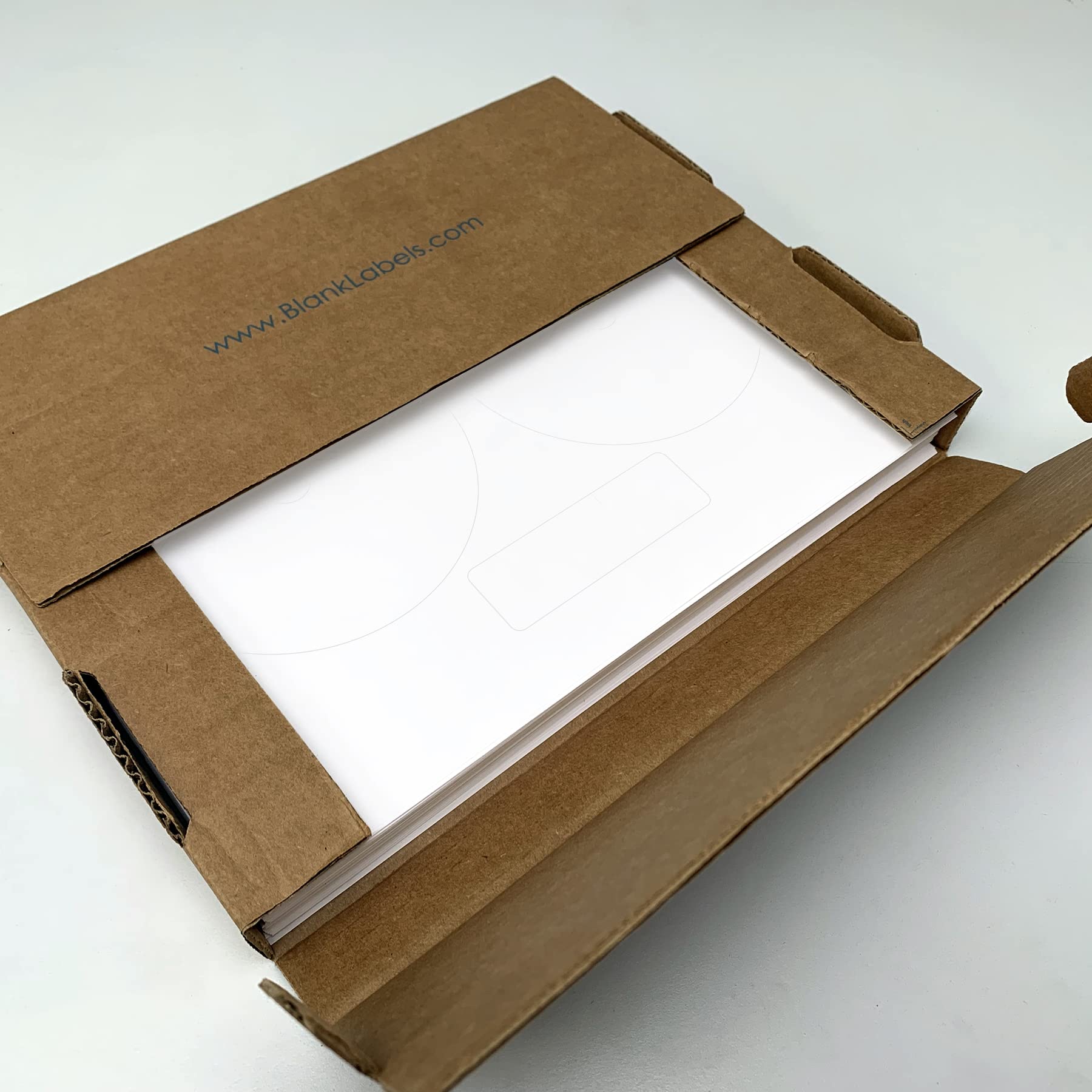 Blank CD/DVD Labels - Neato Full Face Compatible, Small Center Style Spine & Case Labels - Permanent White Matte for Inkjet/Laser Printers - 1000 Sheets (2000 Disc Labels) - Perfect for Media Archiving, Music Albums & Data Backup Organization
