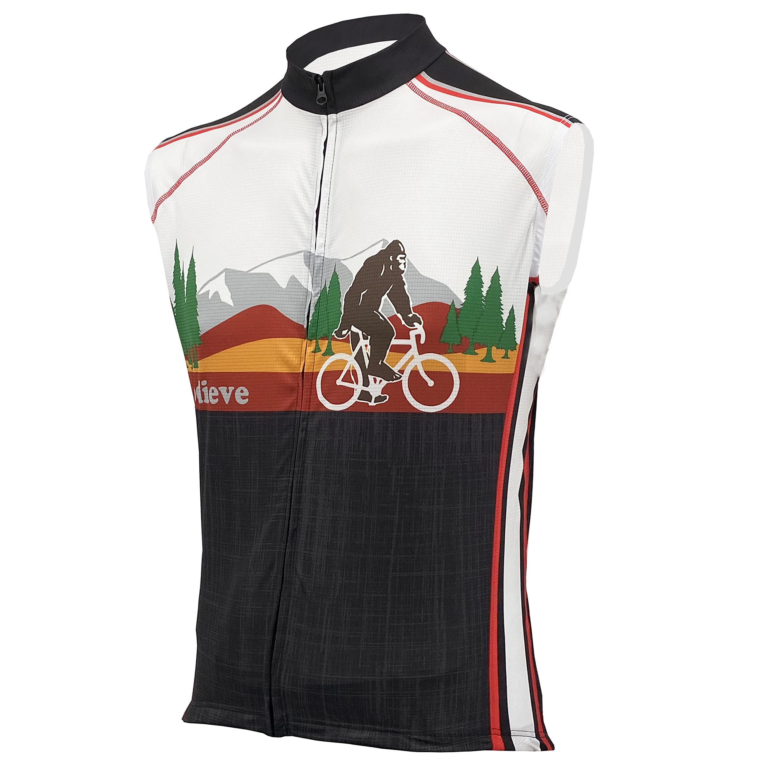CORVARA BIKE WEAR Men's Bigfoot Cycling Sleeveless Jersey - Breathable Moisture-Wicking Performance Shirt for Mountain & Road Biking, Cycling Training & Outdoor Sports