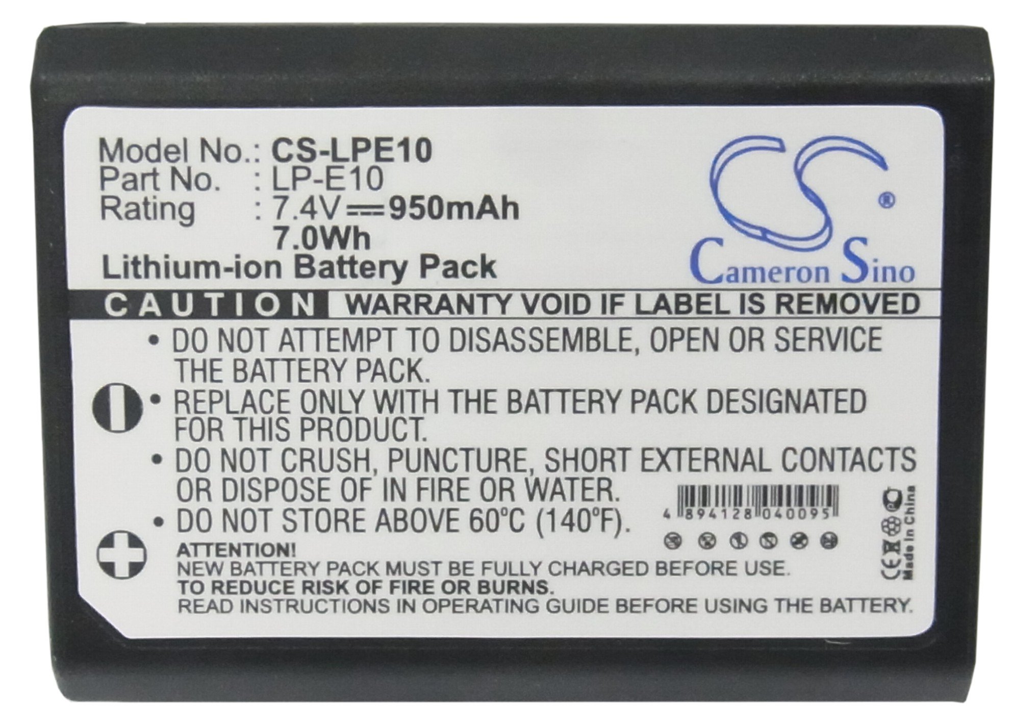 Original: Cameron Sino Rechargeble Battery for Canon EOS KISS X50 (950mAh / 7.0Wh)   Optimized: Cameron Sino 950mAh 7.0Wh Replacement Battery for Canon EOS KISS X50 Digital Camera - Long-Lasting Power for Photography, Travel & Vlogging