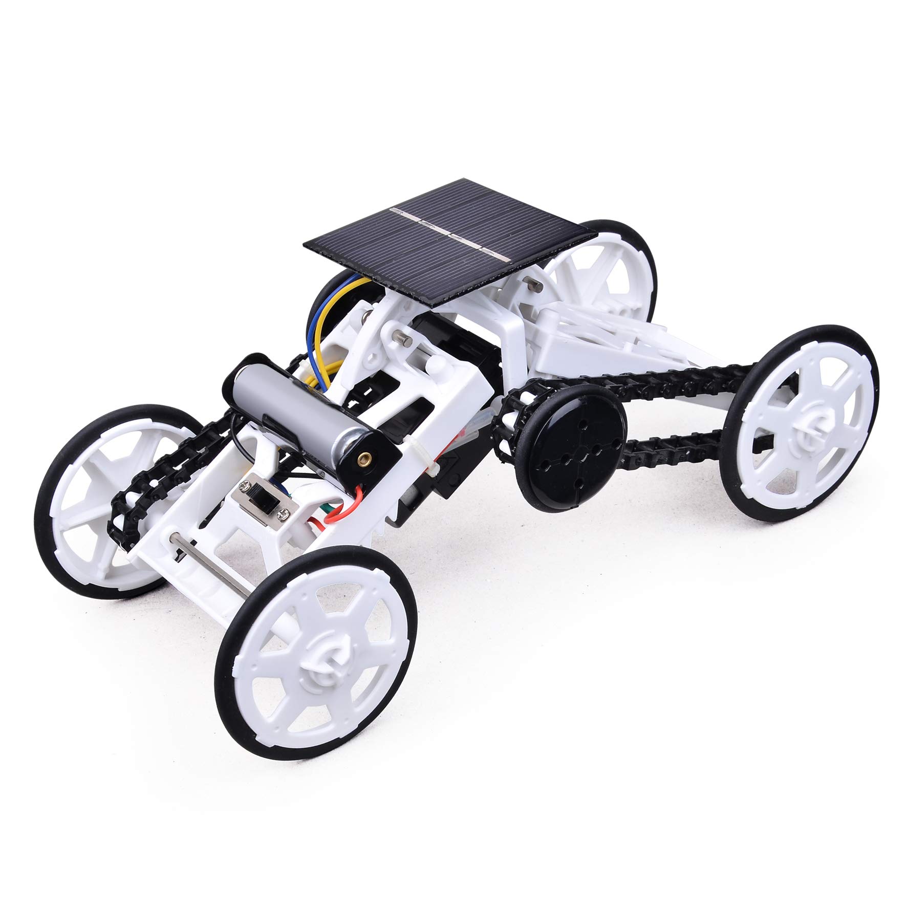 STEM 4WD Solar Powered DIY Climbing Car Kit - Educational Engineering Toy for Kids & Teens Ages 6-12 - Science Building Project, Birthday Gift for Boys & Girls - Perfect for STEM Learning, Outdoor Play & Science Fairs