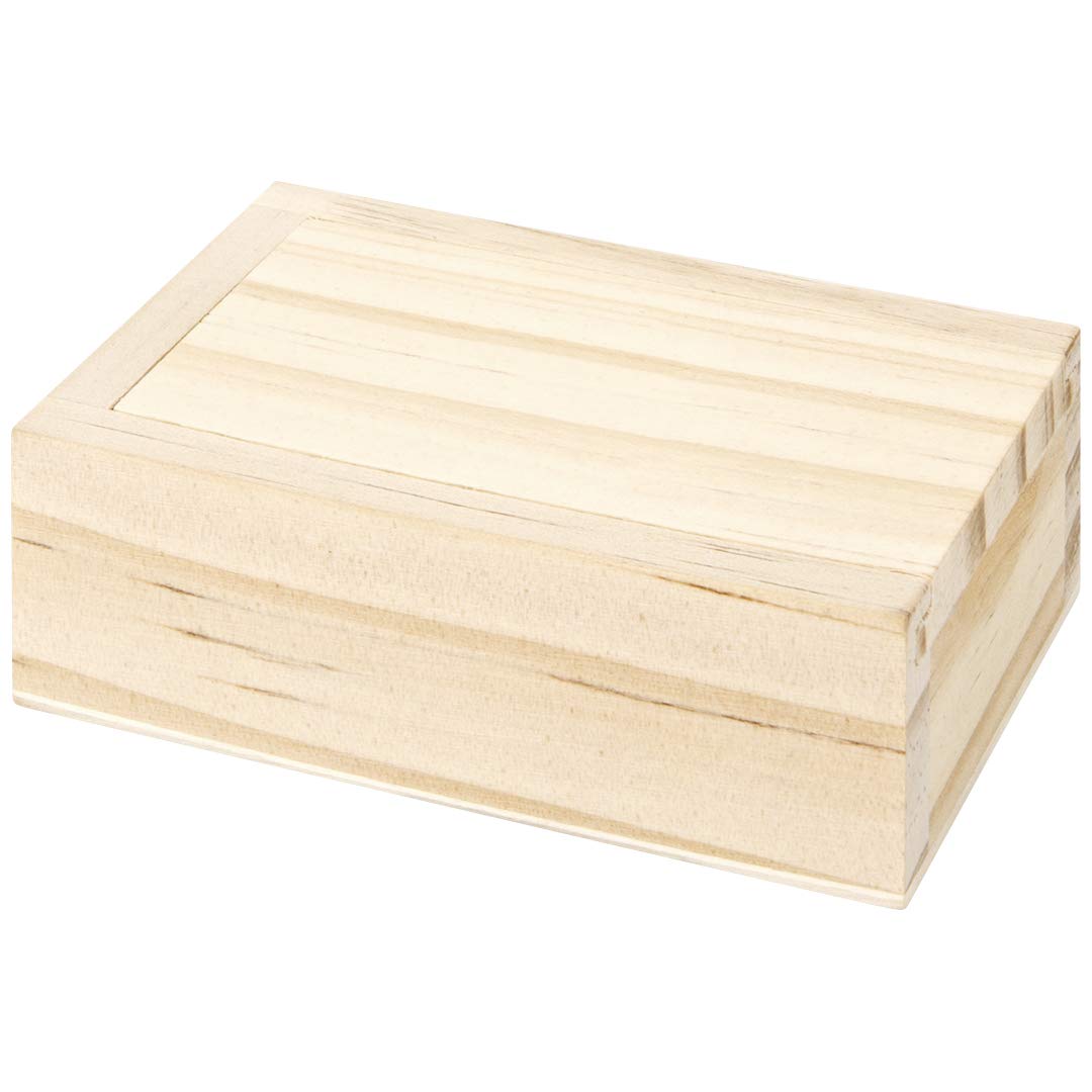 Koyal Wholesale Unfinished Wood Ring Box with Lid - 1 Piece Slim Wedding Ring Holder, Rustic Engagement Proposal Box - Real Pine Wood - Perfect for Wedding Ceremonies, Proposals & Ring Storage