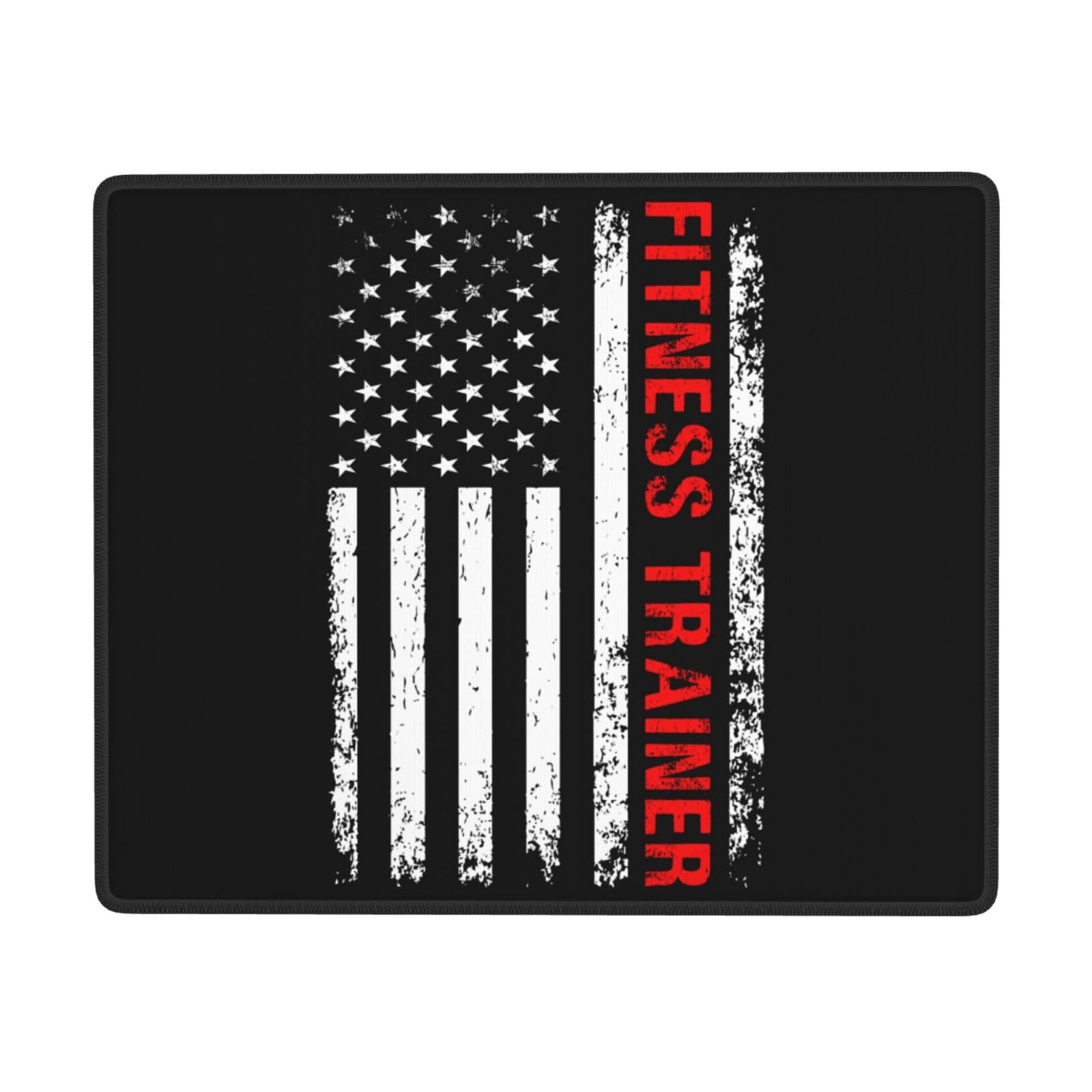 SIYTUAU USA Flag Fitness Trainer Mouse Pad - Waterproof, Non-Slip Rubber Gaming Mousepad (7x9 inches) for Laptop, Office & Workout Scenes