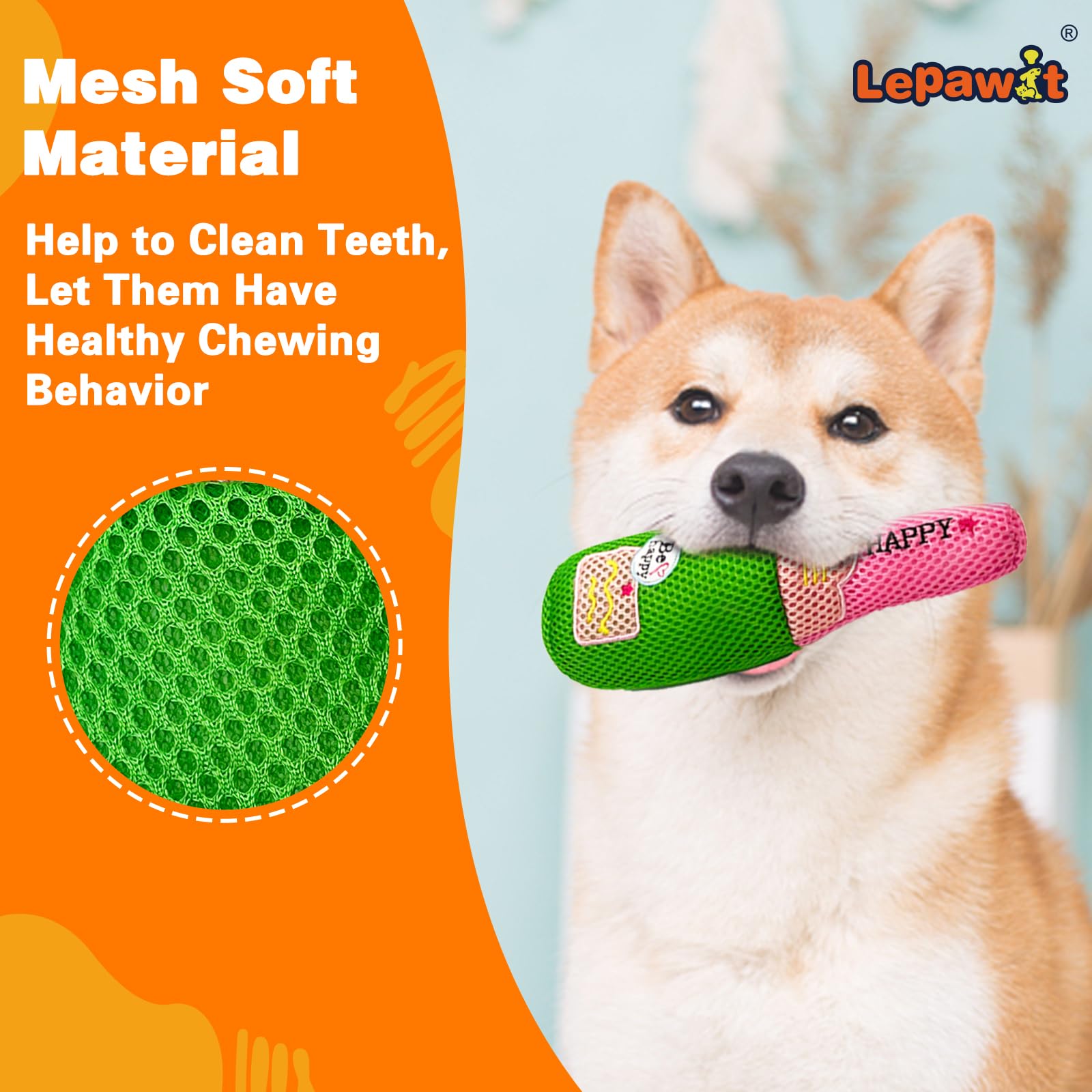 Durable Squeaky Dog Toys for Small & Medium Dogs - Floating Chew Toys with Mesh for Teeth Cleaning, Fun Champagne-Themed Pet Gifts - Perfect for Pool Play, Training & Dental Health
