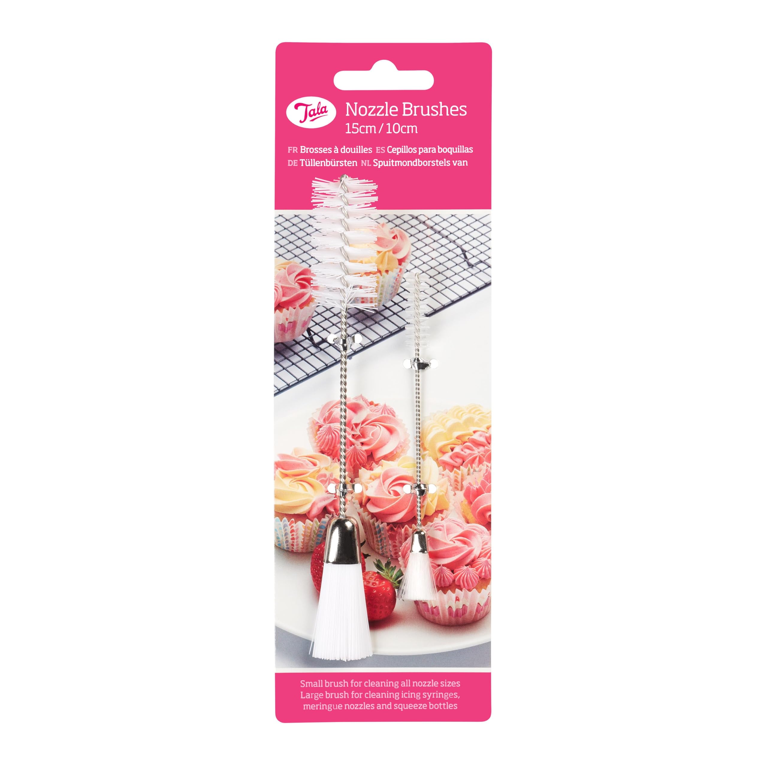 Premium Silver & White Nozzle Cleaning Brushes - Durable & Efficient for Home, Kitchen, and Automotive Use