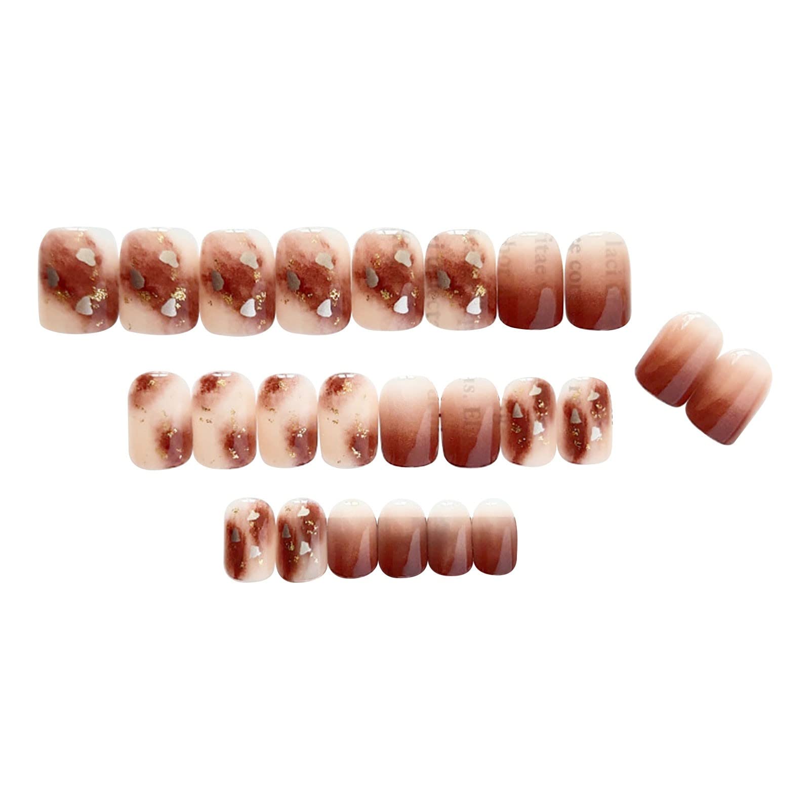 24pcs French Gradient Press-On Nails with Glitter & Diamond Finish - Medium Length Coffin False Nails (Red) | Easy DIY Manicure for Parties, Weddings & Special Occasions