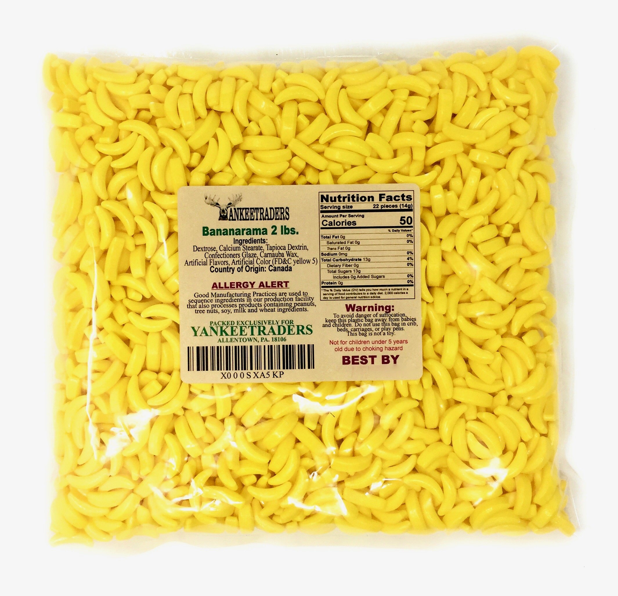 Bananarama Banana Candy - 2 Pounds Bulk Bag | Sweet & Chewy Banana Flavored Candy for Parties, Snacks & Baking | Perfect for Halloween, Birthdays & Gift Baskets