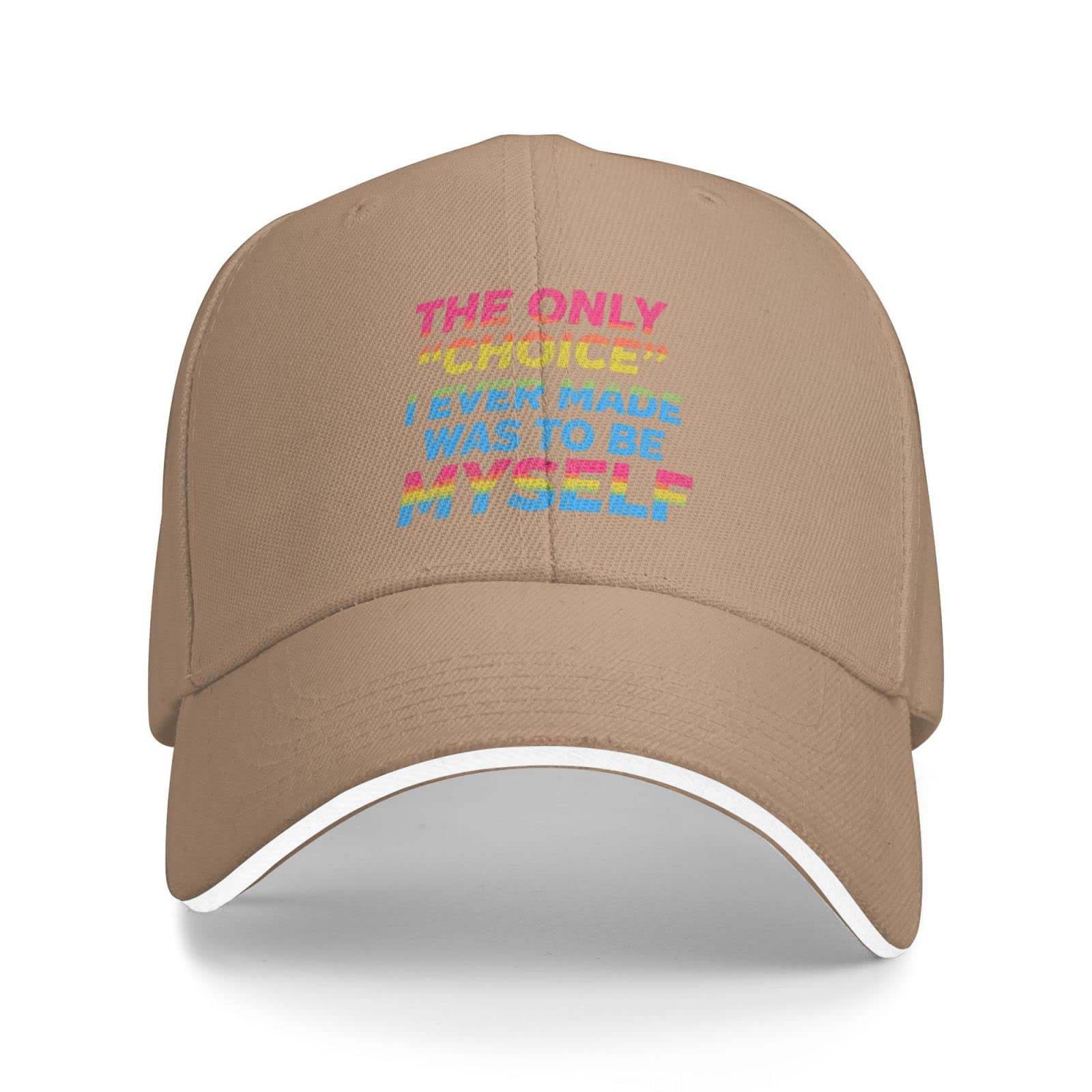 Pansexual Pride Baseball Cap - Be Myself LGBTQ+ Trucker Hat for Men & Women - Black Pansexual Pride Accessories for Everyday Wear & Pride Events