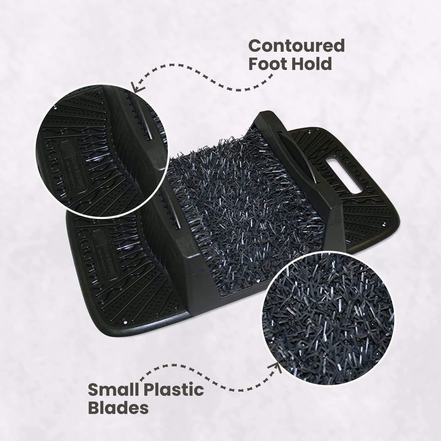 Clean Machine 10376937 Astroturf Dirt Trapper Shoe & Boot Scraper - Heavy Duty Outdoor Mat for Mud, Snow & Grass Removal - Perfect for Entryways, Garages & Patios