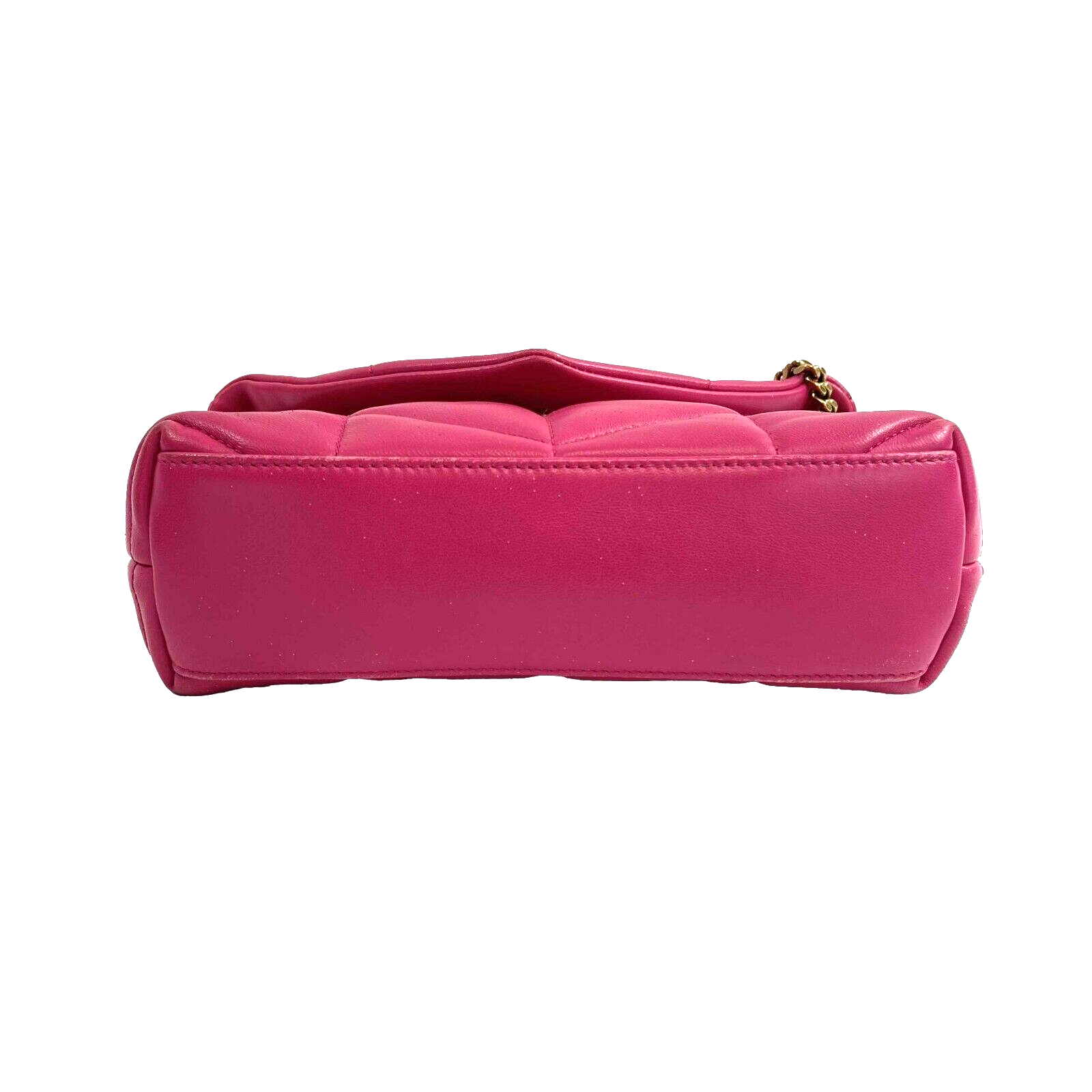 YSL Saint Laurent Puffer Toy Bag in Quilted Lambskin Fuchsia Pink - Luxury Crossbody Purse for Women, Perfect for Date Night & Evening Events