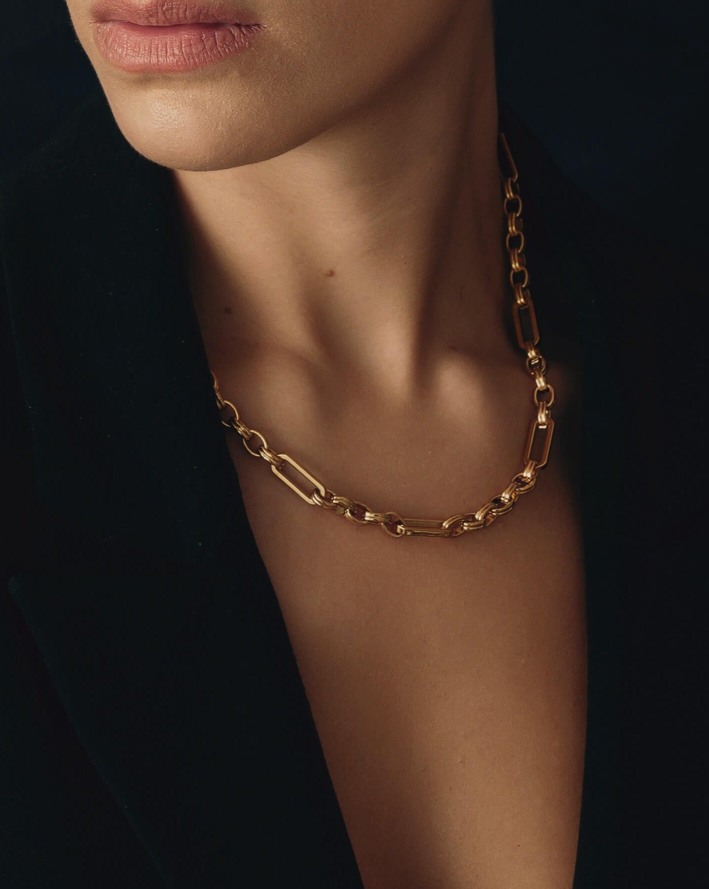 Vintage Gold Chain Necklace for Women - Trinity Layered Necklace Jewelry, 14K Gold Plated, Dainty & Elegant - Perfect for Daily Wear, Parties & Gifts