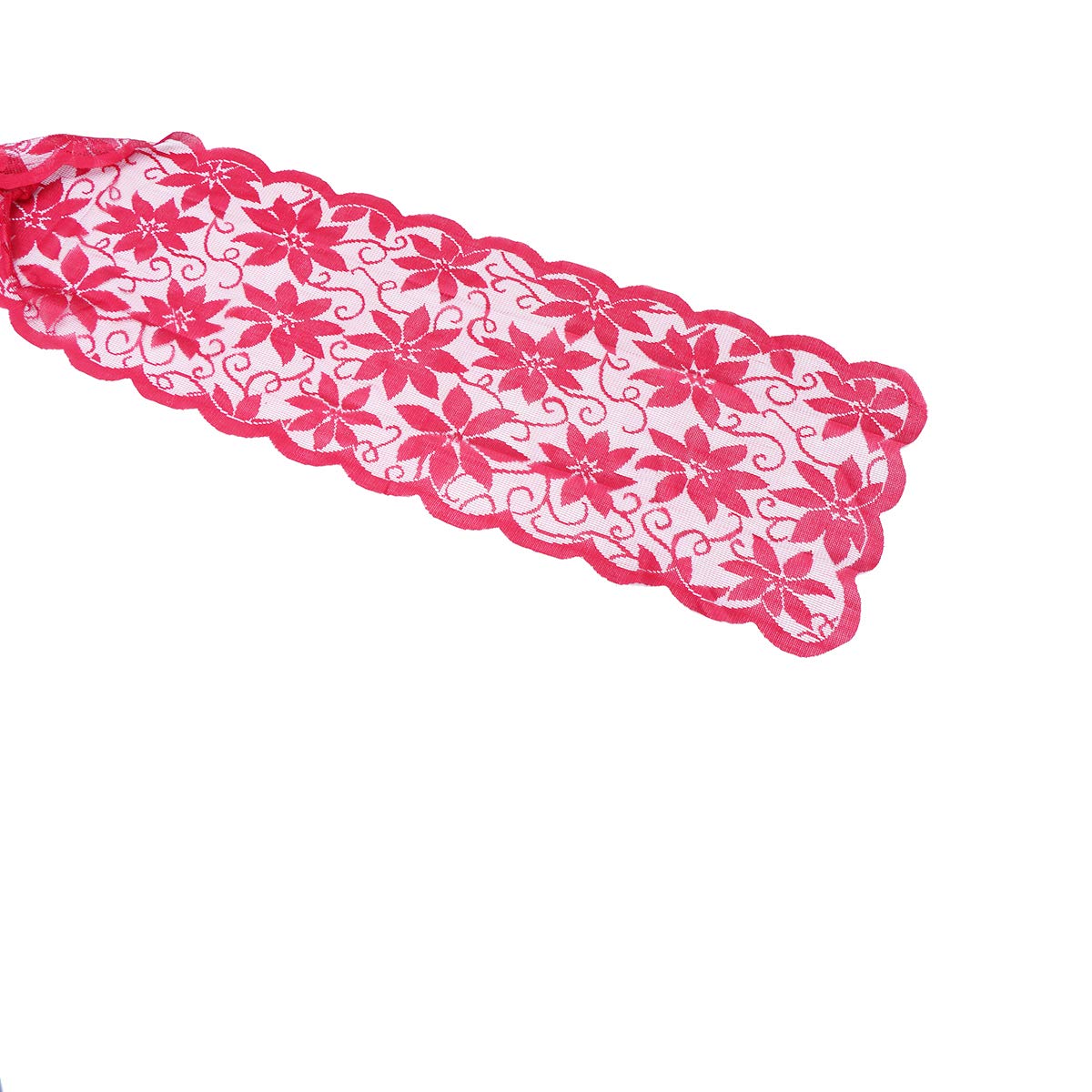 ABOOFAN Christmas Table Runner - Lace Holiday Fireplace Scarf with Poinsettia Design for Dining Table, Wedding Banquet, and Party Decorations | Perfect for Christmas, Thanksgiving, and Winter Home Decor