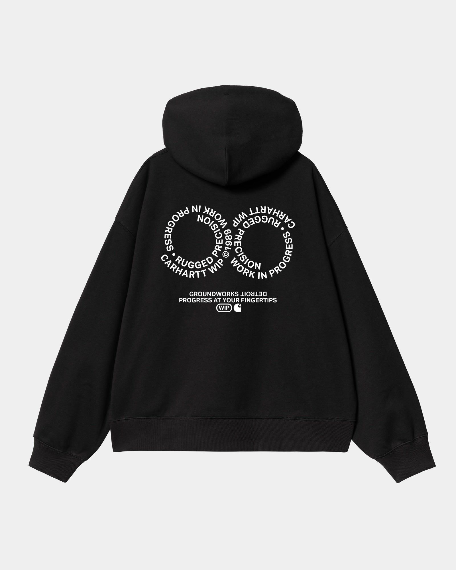 Men's Hooded Rotation Sweatshirt - Black & White Pullover Hoodie for Casual Wear, Gym & Outdoor Activities