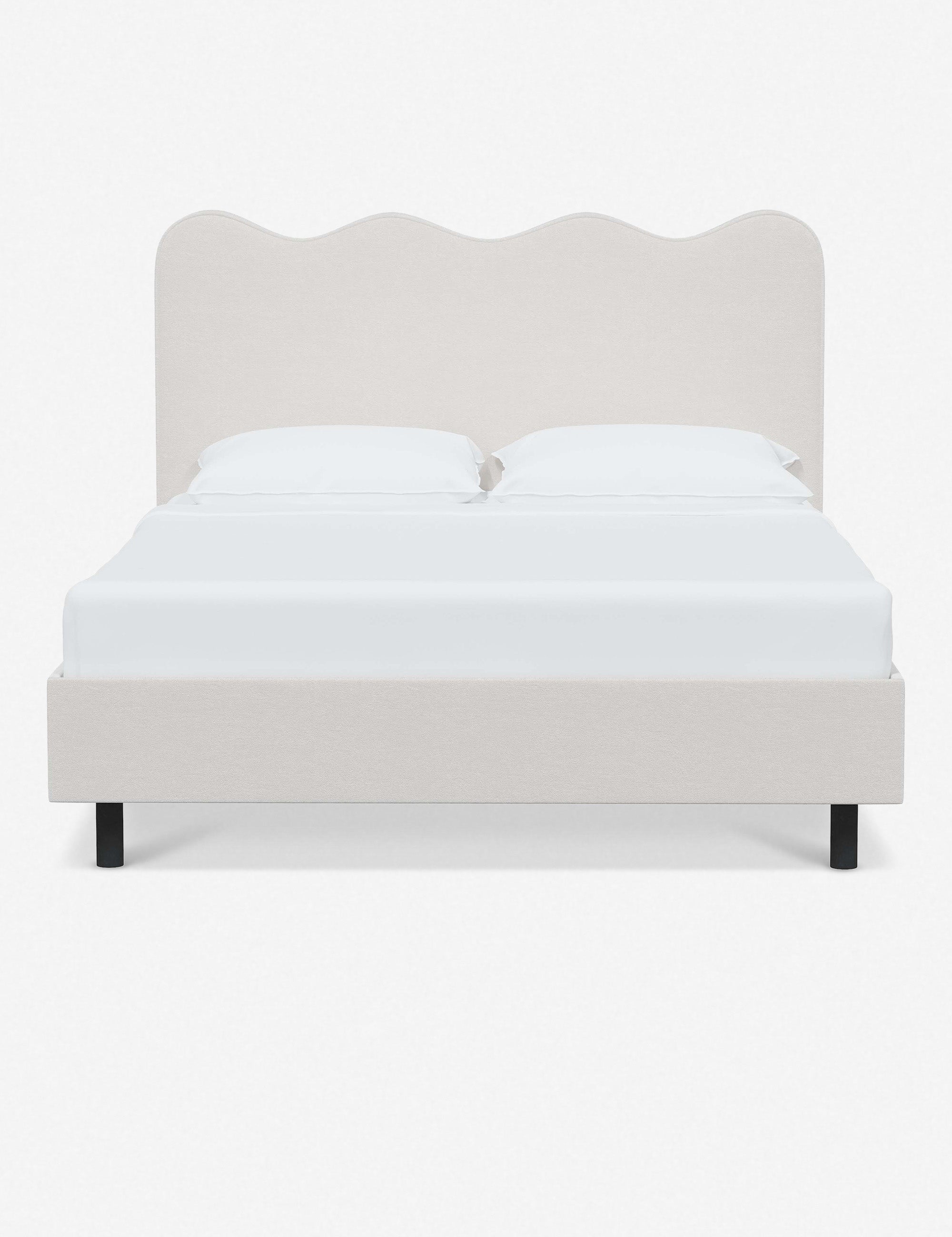 Clementine Platform Bed Frame - Modern Minimalist Wooden Bed with Sturdy Support - Perfect for Bedroom, Guest Room & Small Spaces