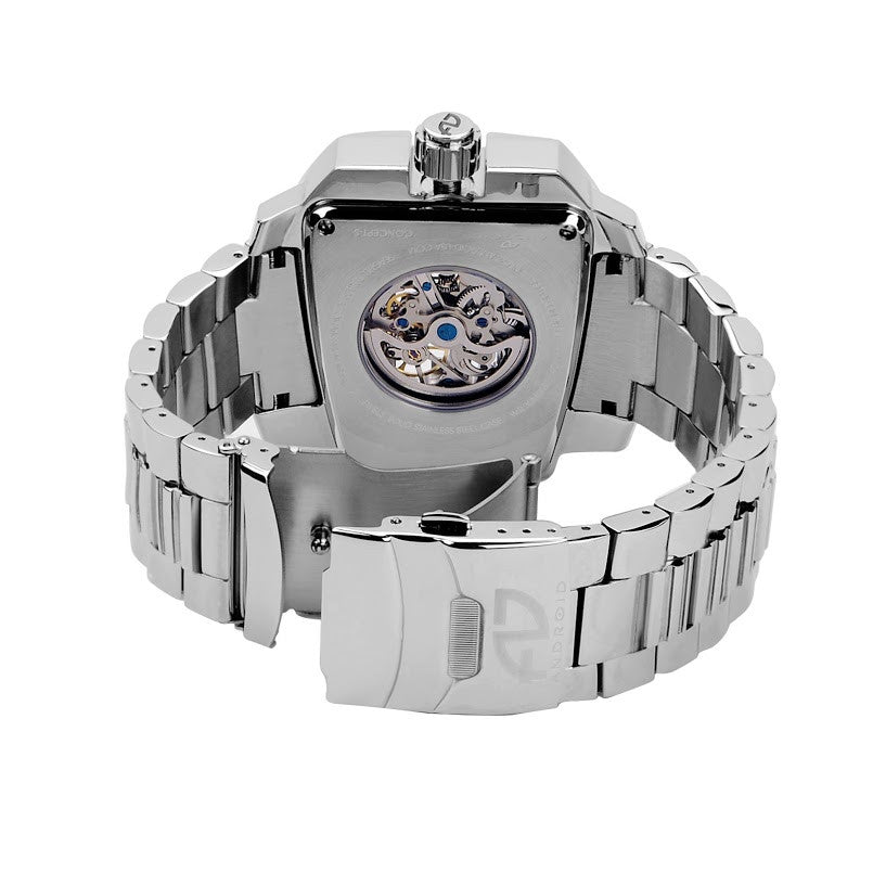 ANDROID Concept S Skeleton Automatic Watch - LE AD710AGY - Stylish Men's Skeleton Mechanical Watch for Business, Formal & Casual Wear
